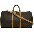 Louis Vuitton Monogram Brown Monogram Leather Boston Bag Shoulder Bag (Pre-Owned)