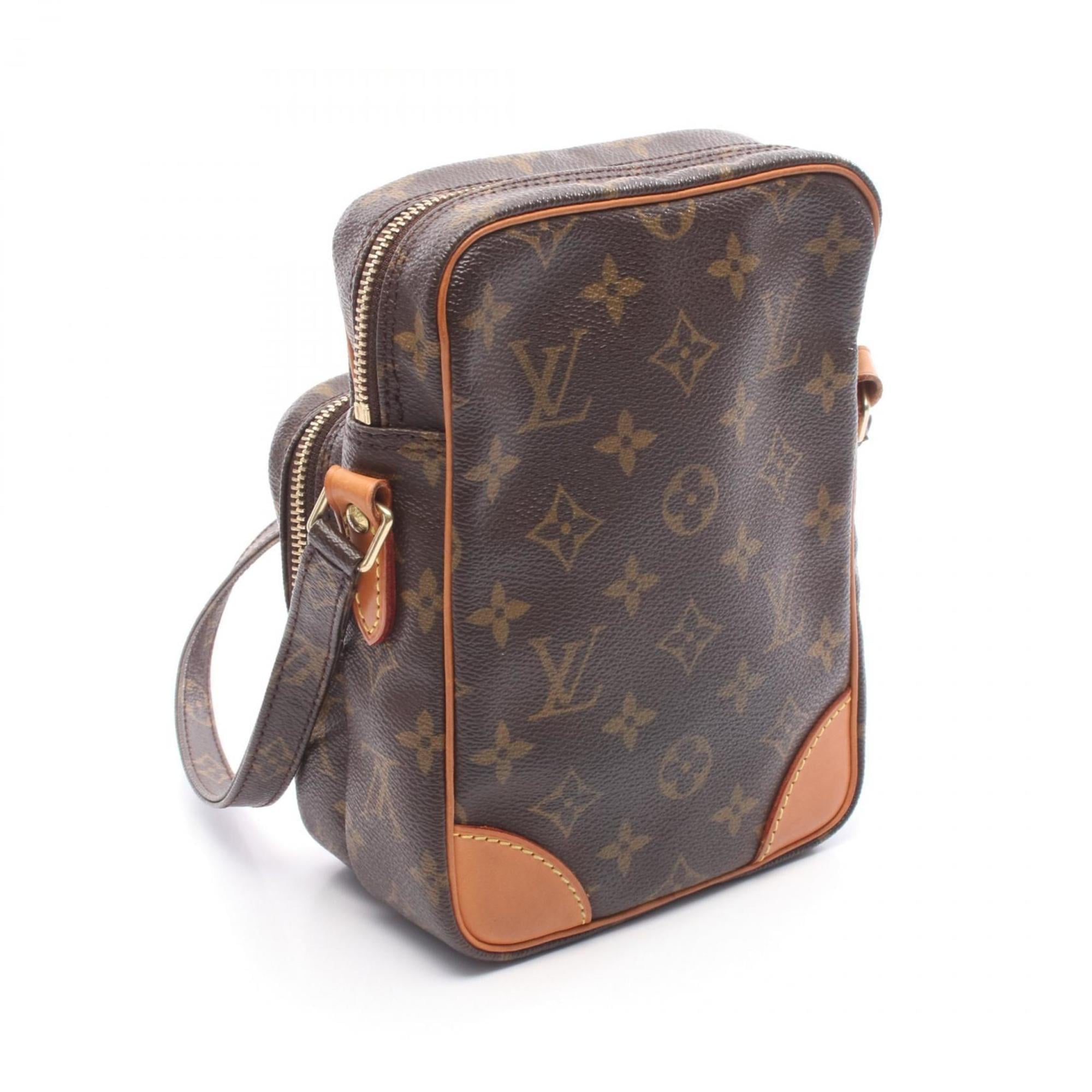 Louis Vuitton Brown Monogram Coated Canvas Leather Shoulder Bag (Pre-Owned)