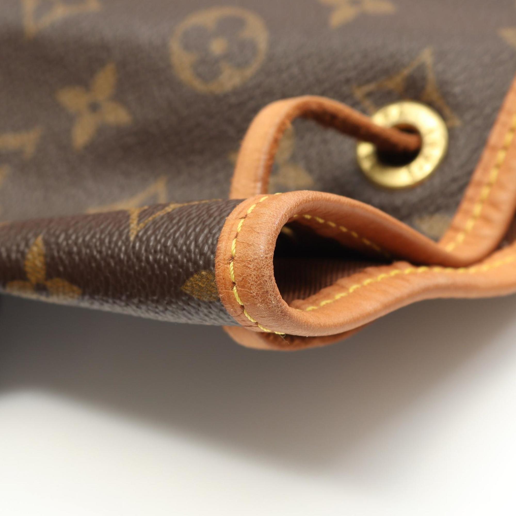 Louis Vuitton Brown Coated Canvas Leather Backpack (Pre-Owned)