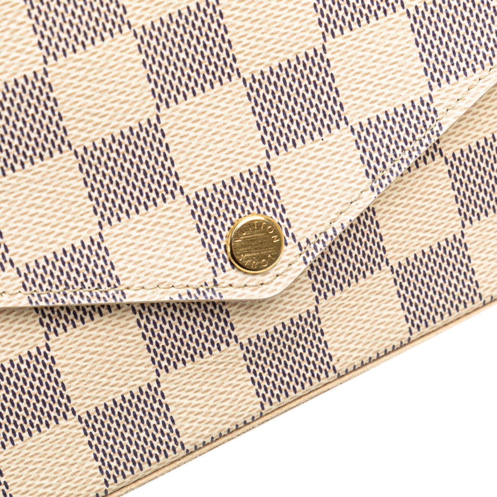 Louis Vuitton Damier Azur Ivory Pvc Leather Pochette Shoulder Bag (Pre-Owned)