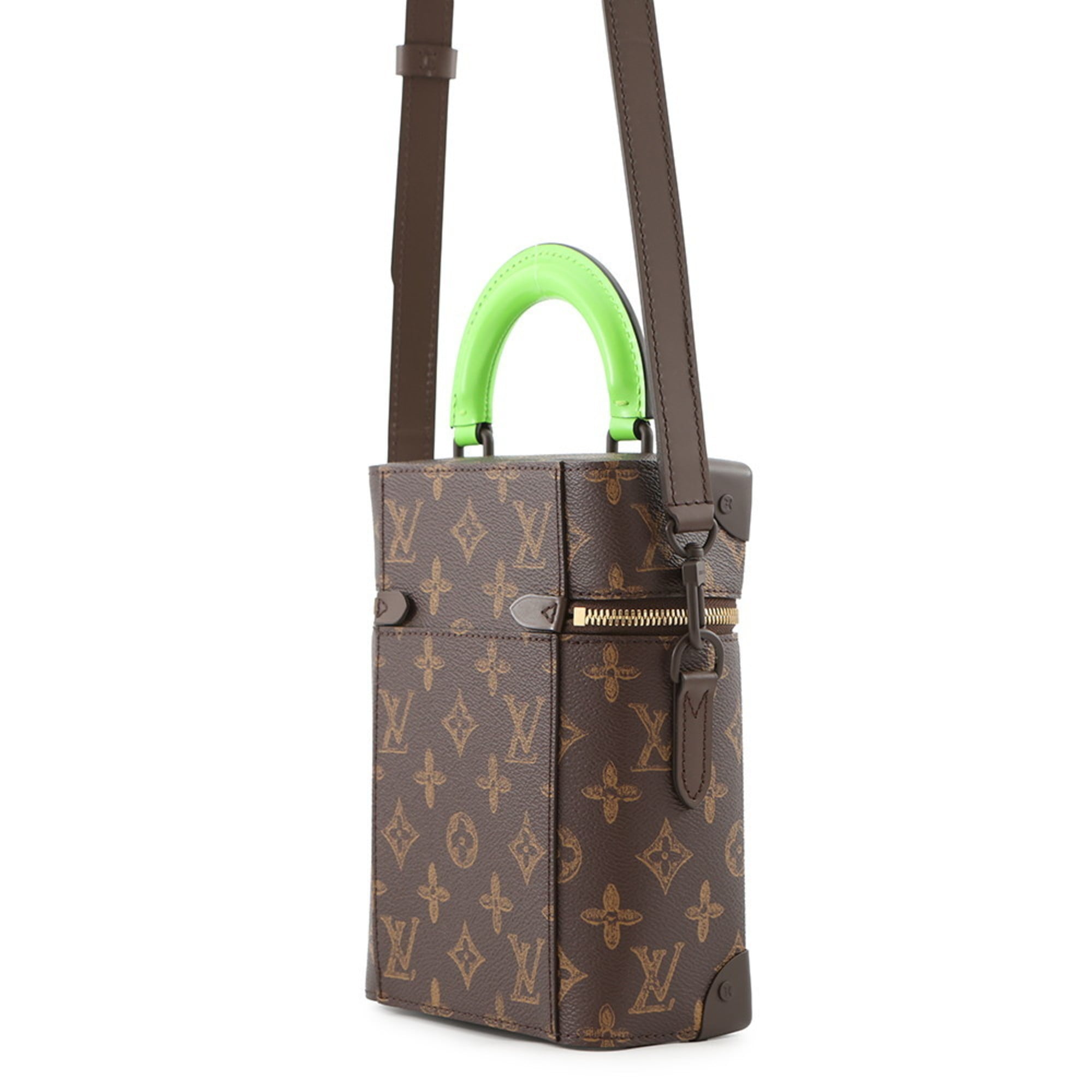 Louis Vuitton Green Monogram Handbag Shoulder Bag (Pre-Owned)