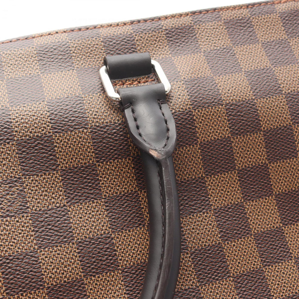 Louis Vuitton Brown Coated Canvas Leather Tote Bag (Pre-Owned)