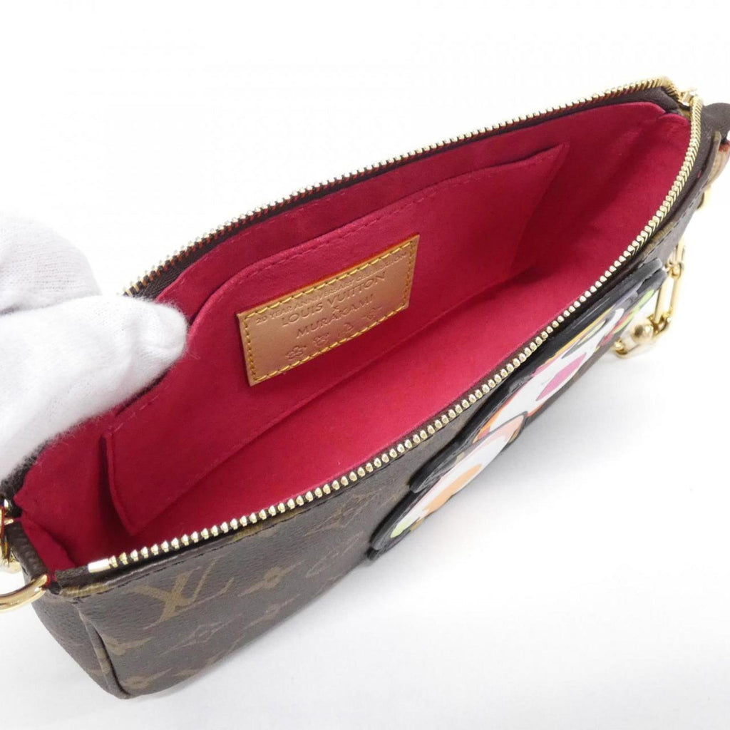 Louis Vuitton Marron Coated Canvas Pochette Pouch (Pre-Owned)