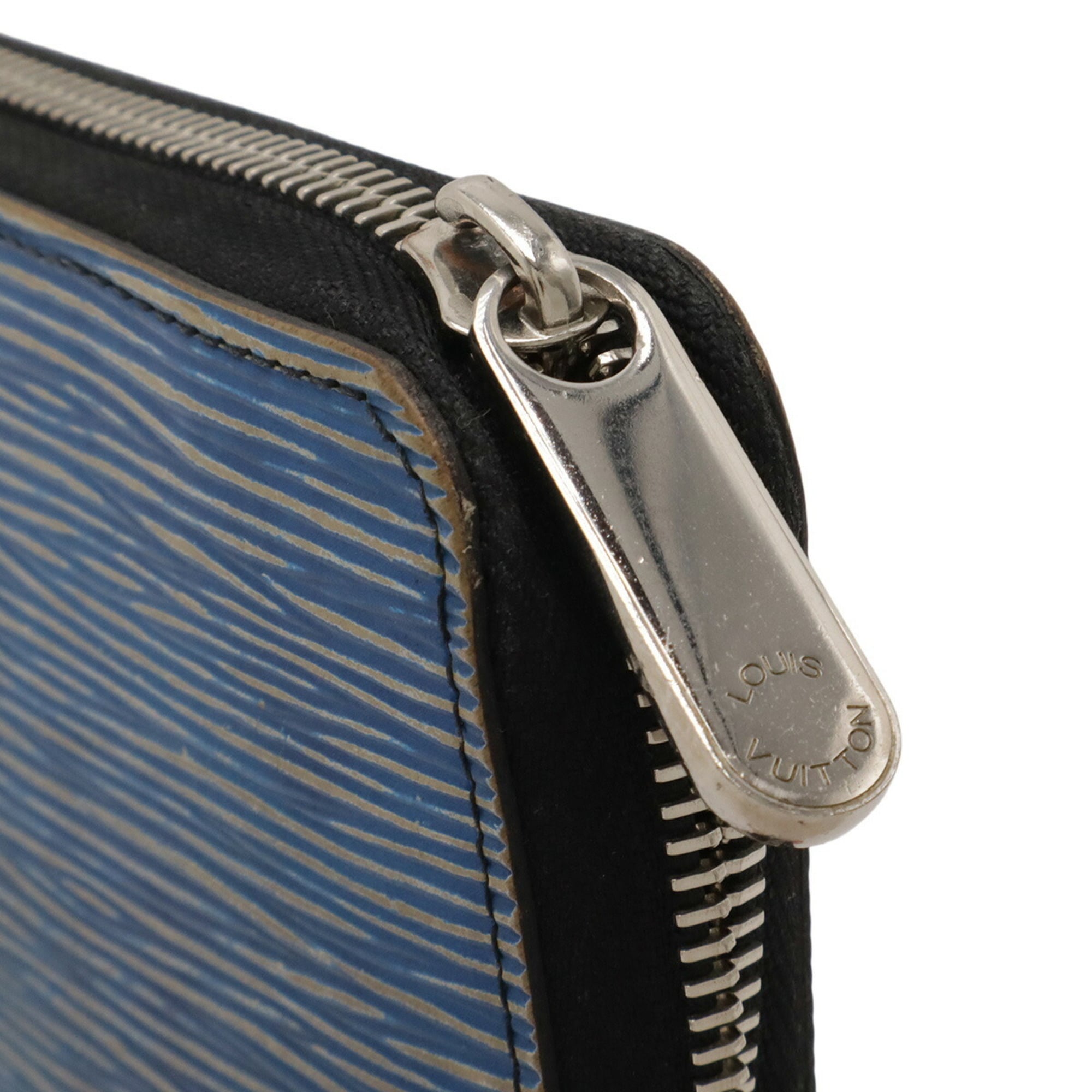 Louis Vuitton Blue Light Blue Epi Leather Long Wallet (Bi-Fold) (Pre-Owned)