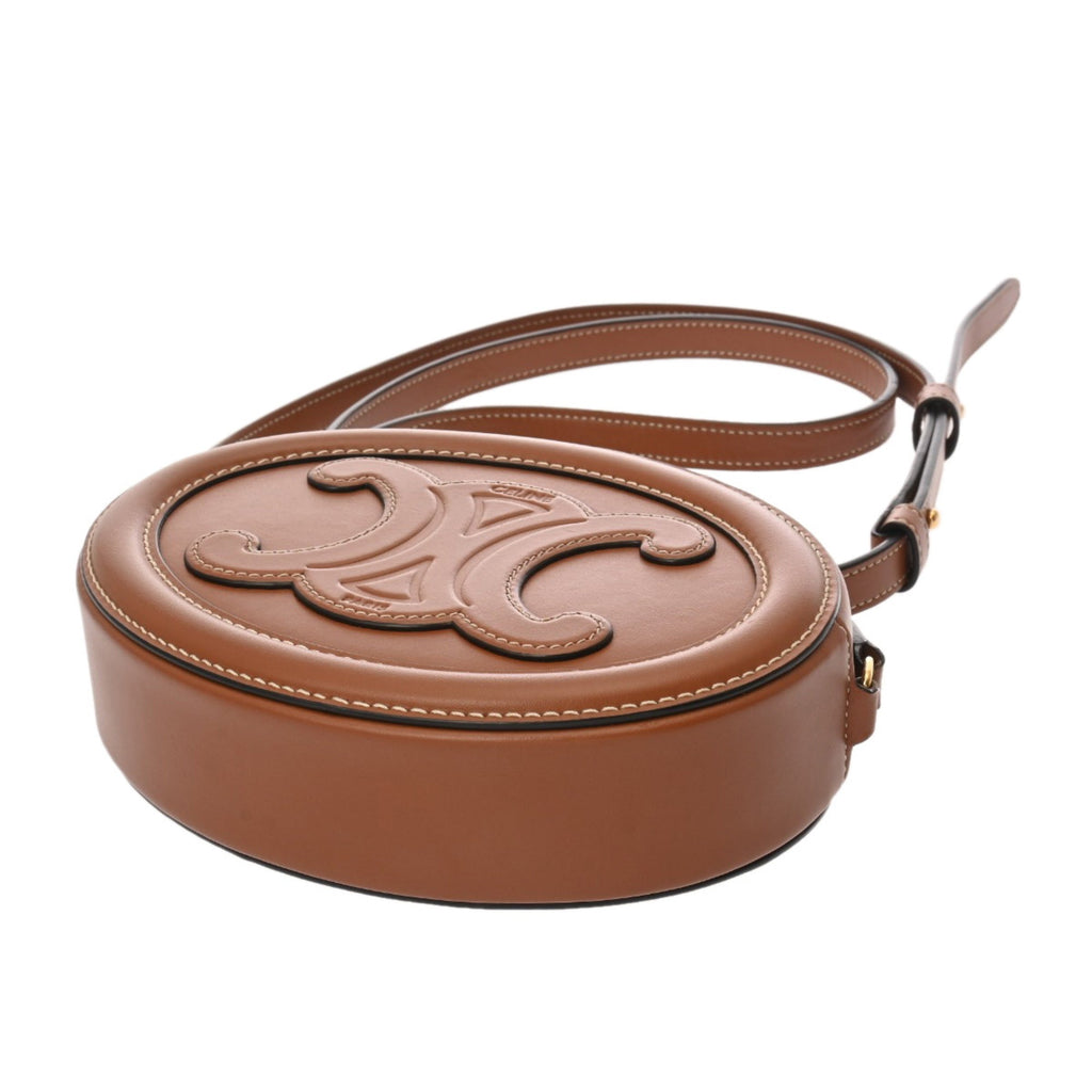 Triomphe Oval Crossbody Bag Leather