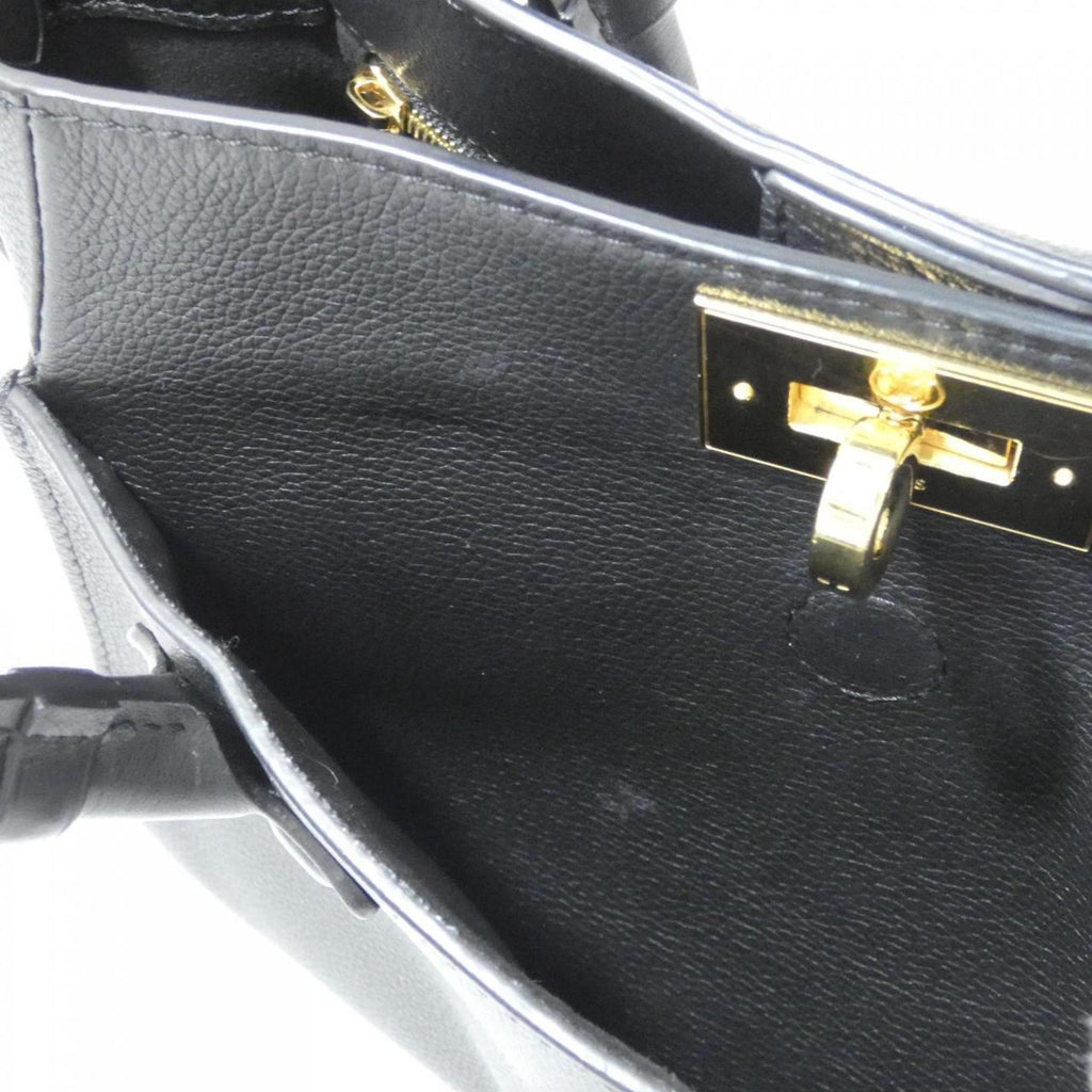 Louis Vuitton Black Coated Canvas Leather Handbag (Pre-Owned)