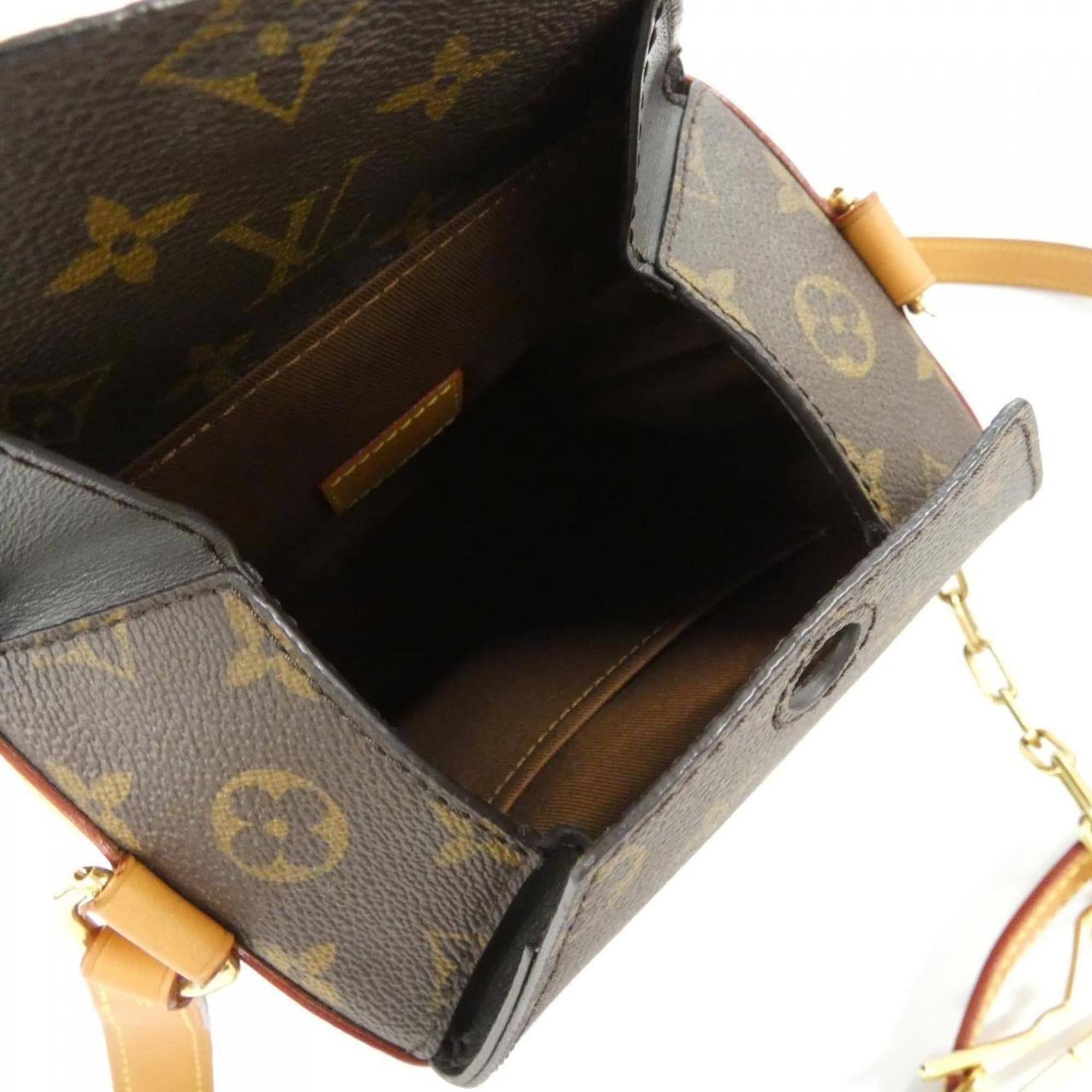 Louis Vuitton Marron Coated Canvas Shoulder Bag (Pre-Owned)