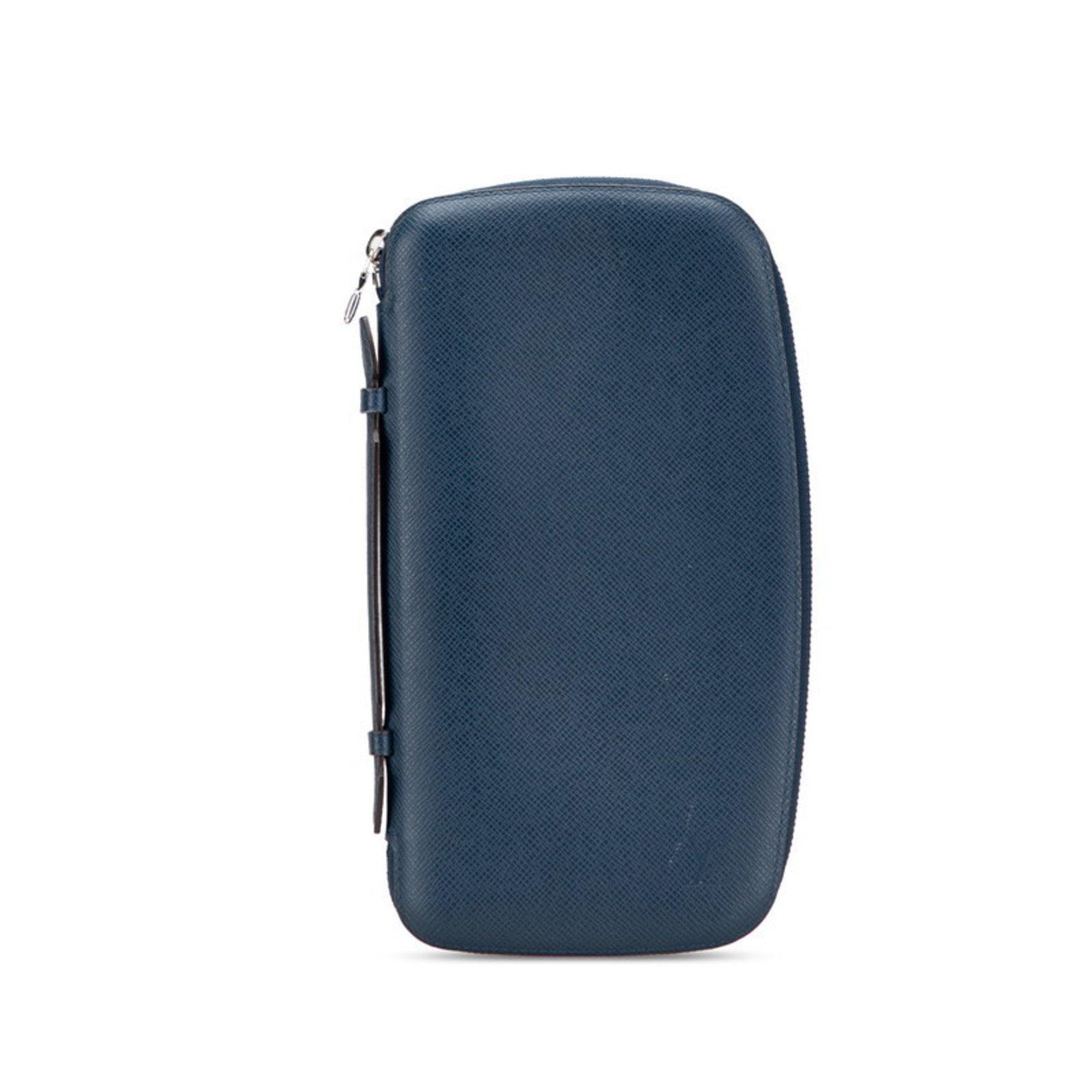 Louis Vuitton Navy Ocean Leather Long Wallet (Bi-Fold) (Pre-Owned)