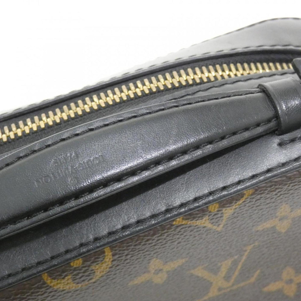 Louis Vuitton Black Marron Coated Canvas Leather Shoulder Bag (Pre-Owned)