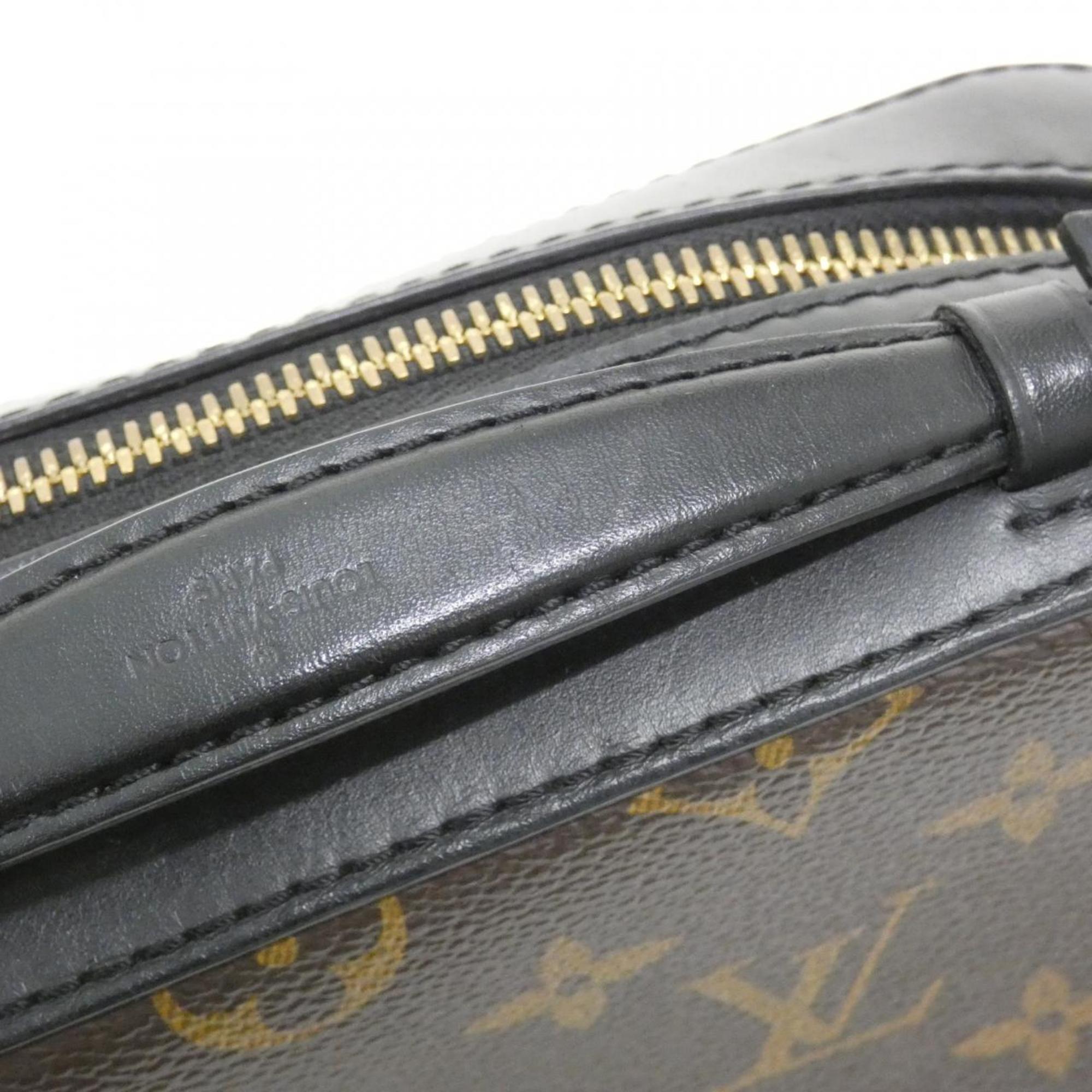 Louis Vuitton Black Marron Coated Canvas Leather Shoulder Bag (Pre-Owned)