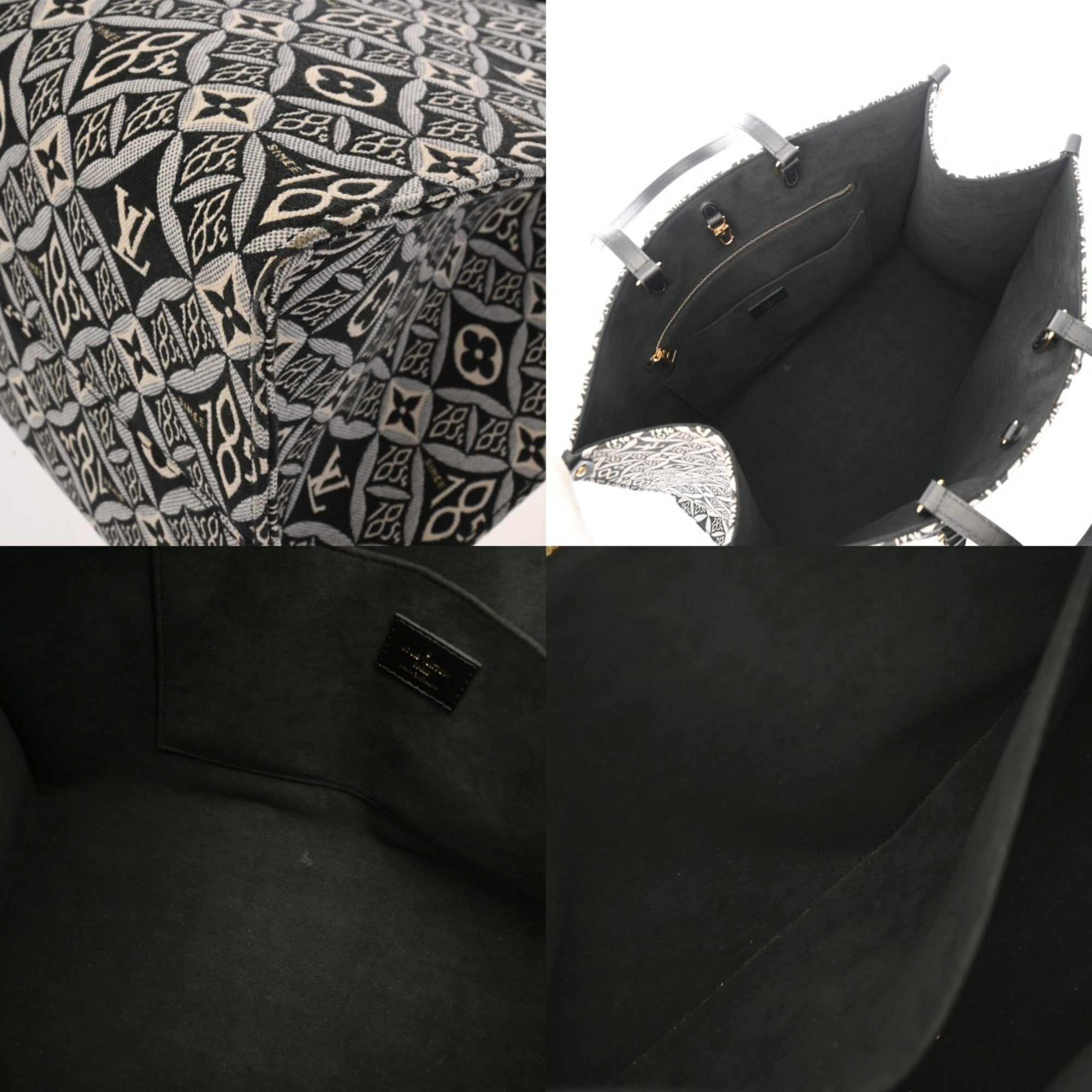 Louis Vuitton Black White Monogram Handbag (Pre-Owned)