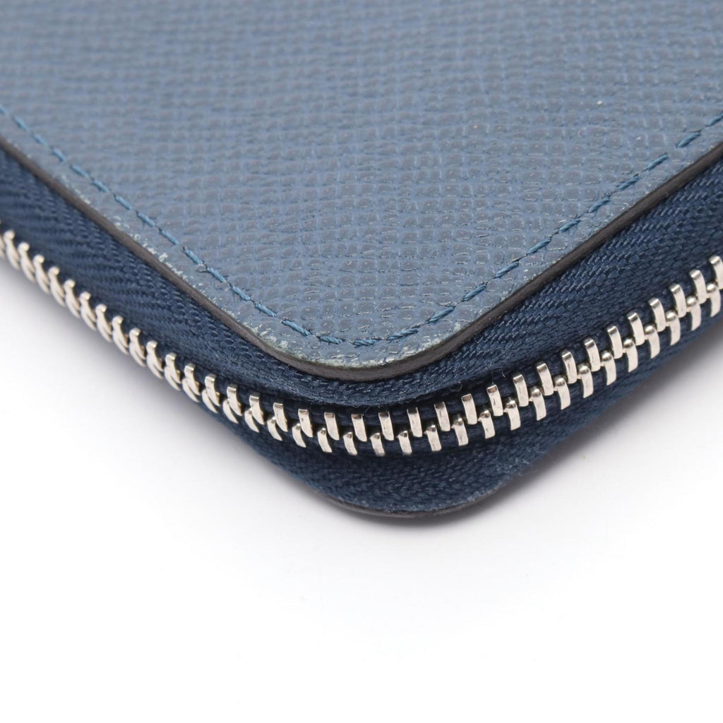 Louis Vuitton Navy Leather Long Wallet (Bi-Fold) (Pre-Owned)