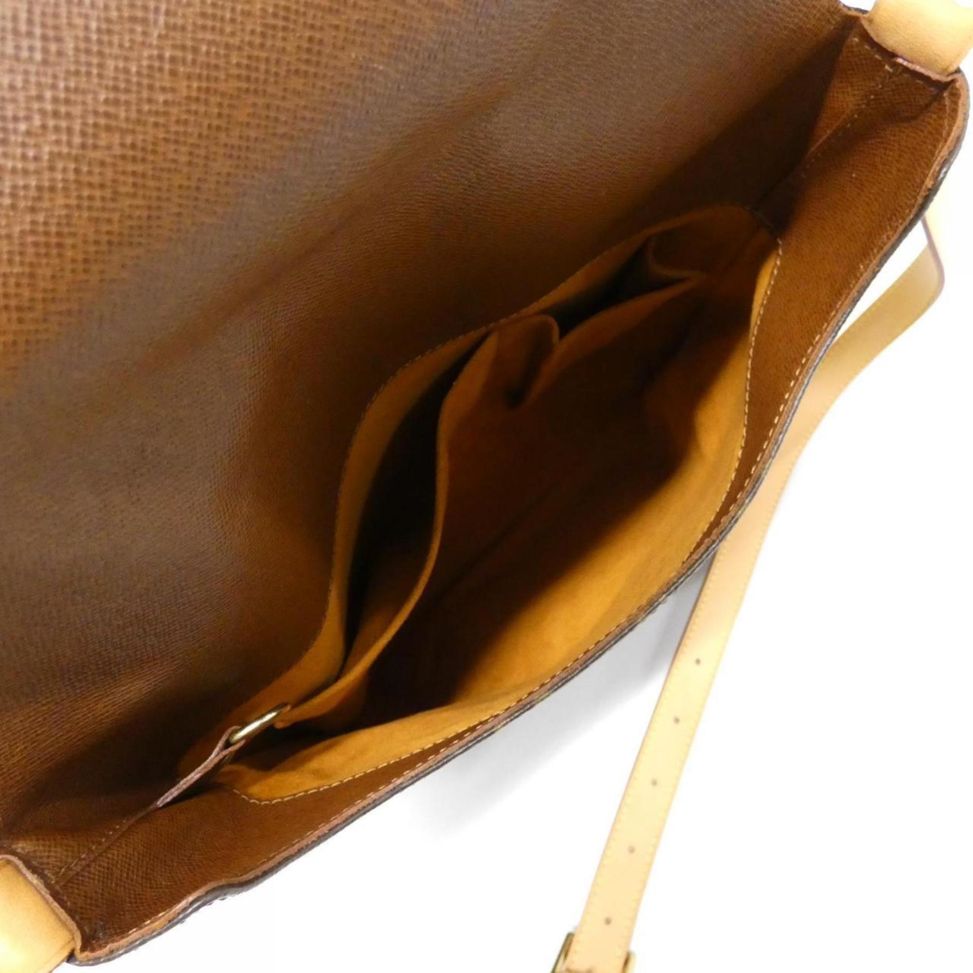 Louis Vuitton Marron Coated Canvas Shoulder Bag (Pre-Owned)