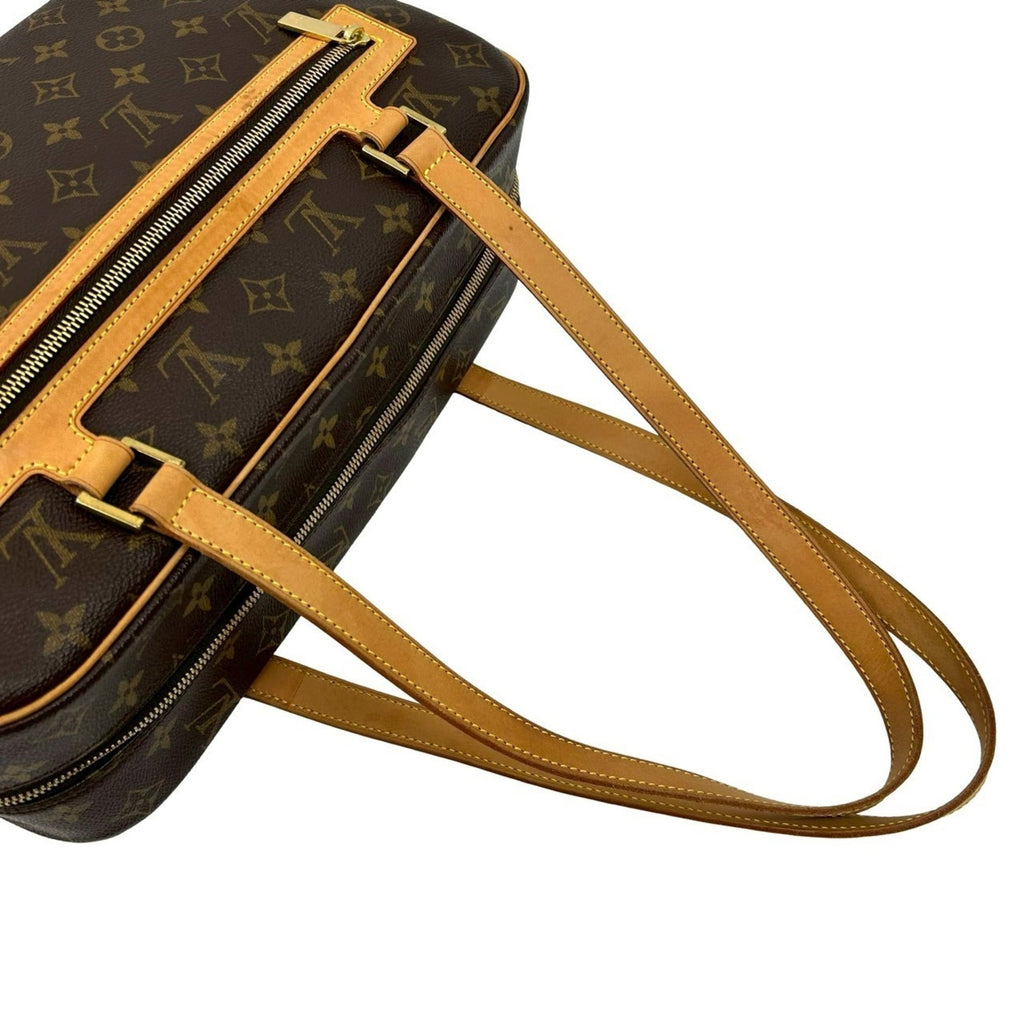 Louis Vuitton Brown Leather Pvc Shoulder Bag Tote Bag (Pre-Owned)