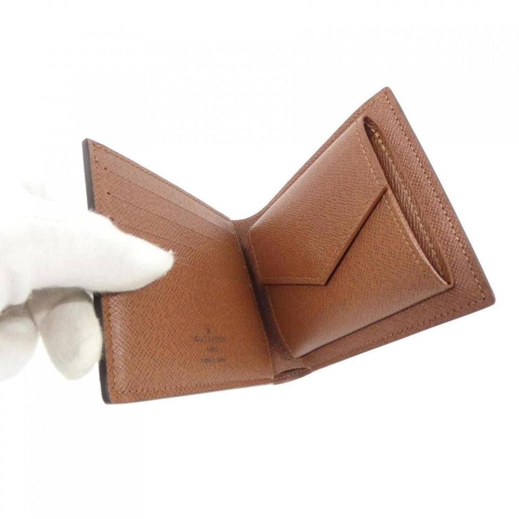 Louis Vuitton Marron Coated Canvas Wallet (Bi-Fold) (Pre-Owned)