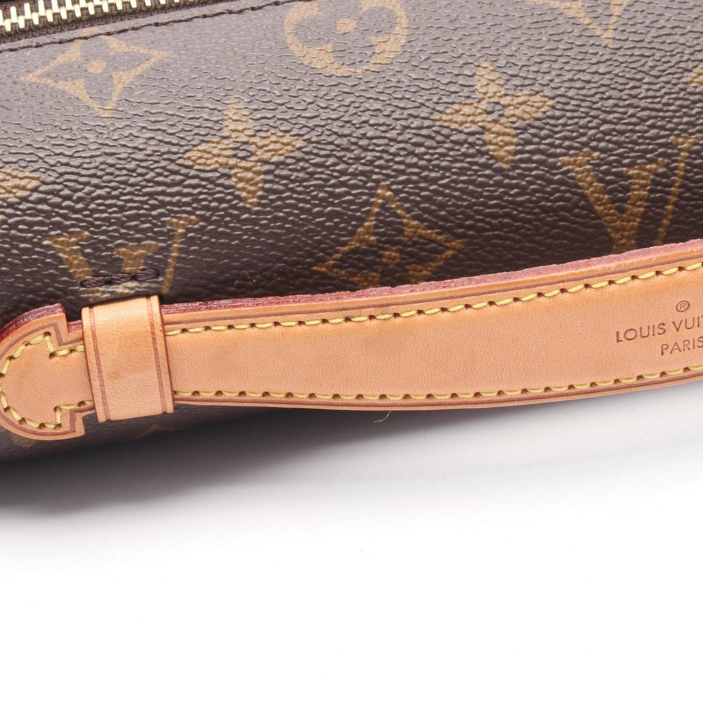 Louis Vuitton Brown Coated Canvas Leather Handbag Pochette (Pre-Owned)