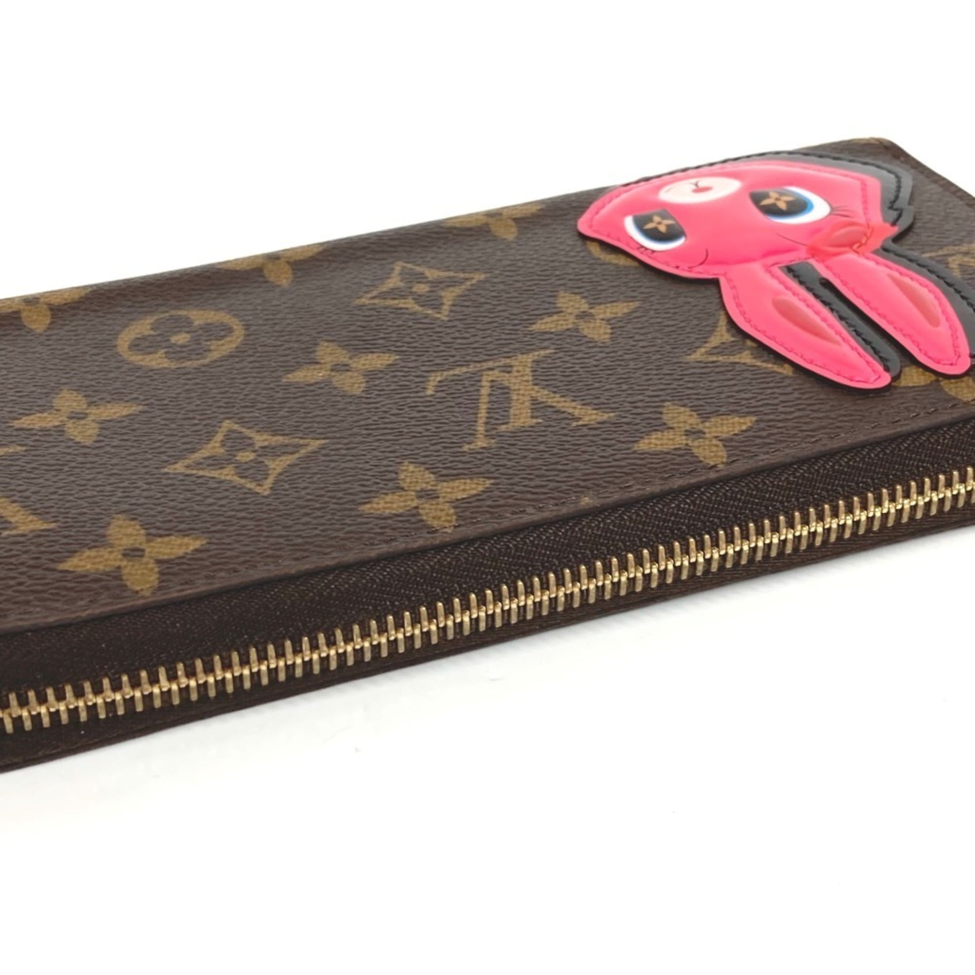 Louis Vuitton Brown Pink Monogram Long Wallet (Bi-Fold) (Pre-Owned)