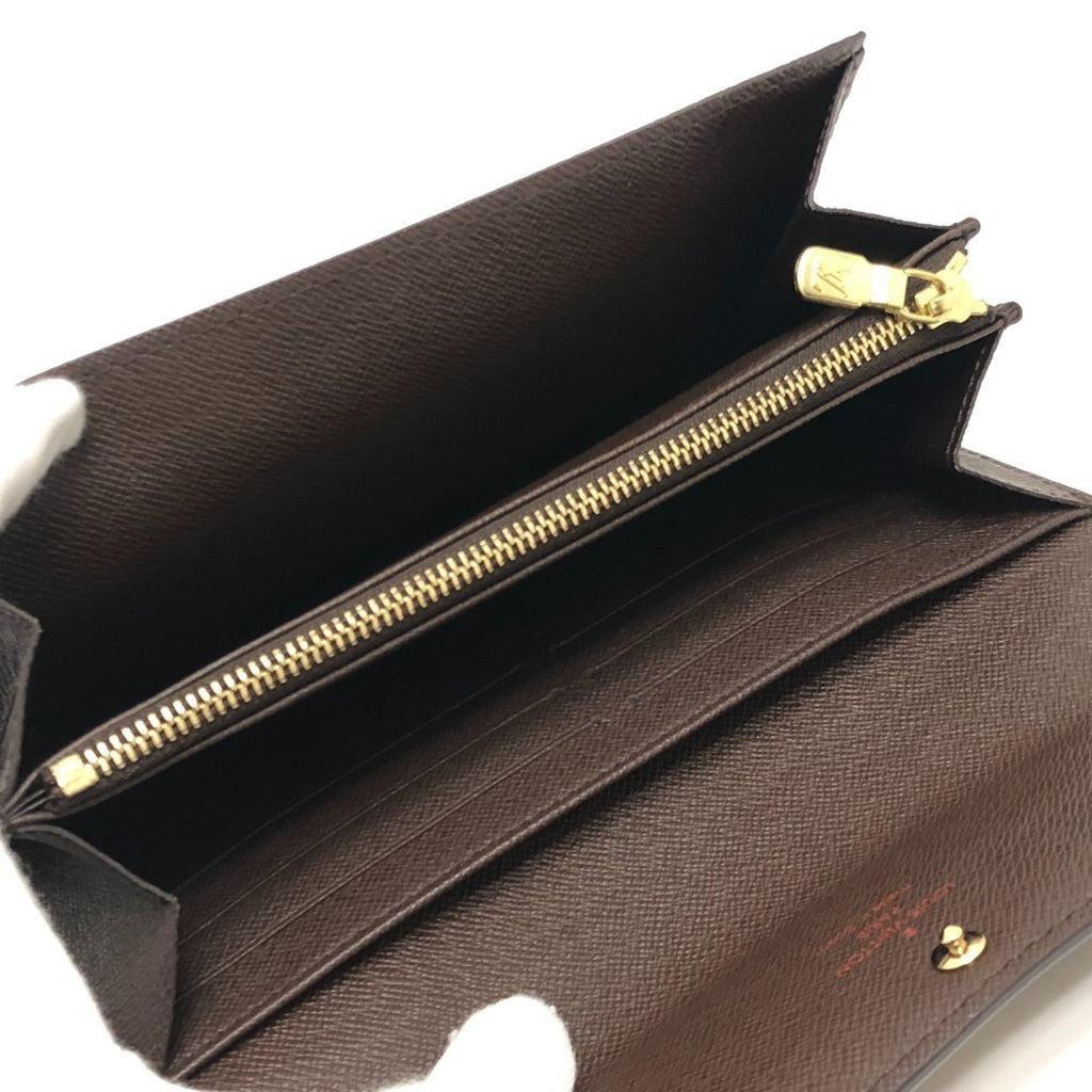 Louis Vuitton Damier Brown Ebene Damier Canvas Long Wallet (Bi-Fold) (Pre-Owned)
