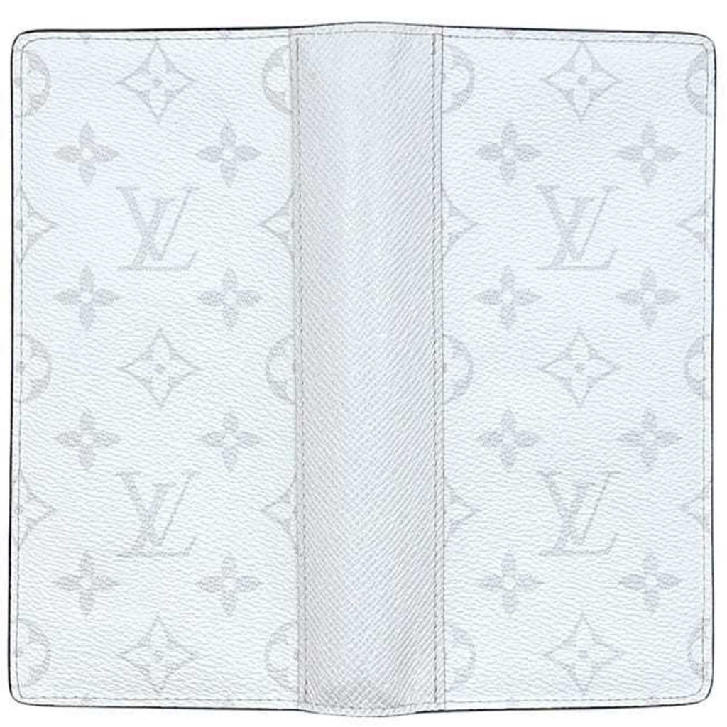Louis Vuitton White Taiga Leather Monogram Long Wallet (Bi-Fold) (Pre-Owned)