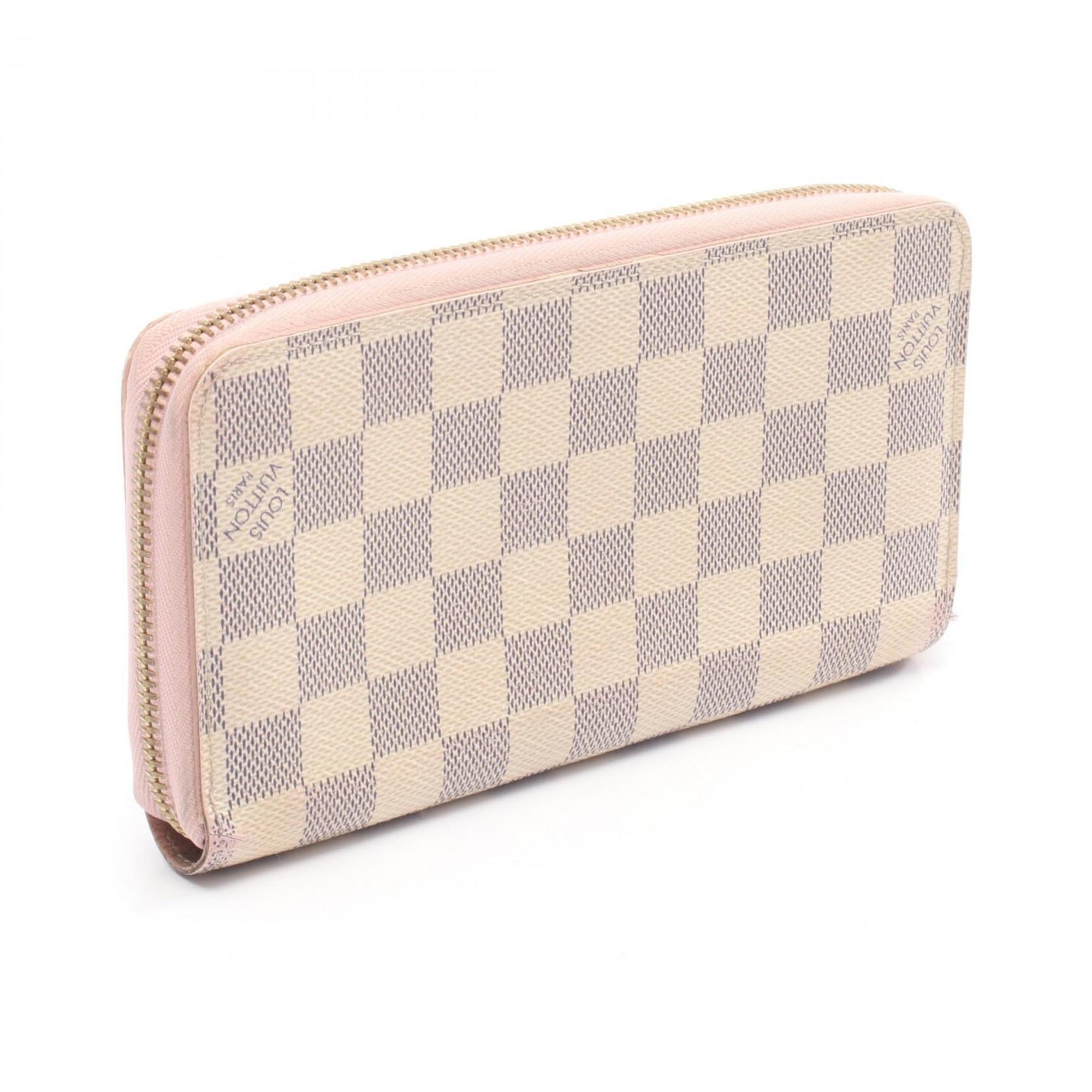 Louis Vuitton Rose Ballerine White Coated Canvas Long Wallet (Bi-Fold) (Pre-Owned)