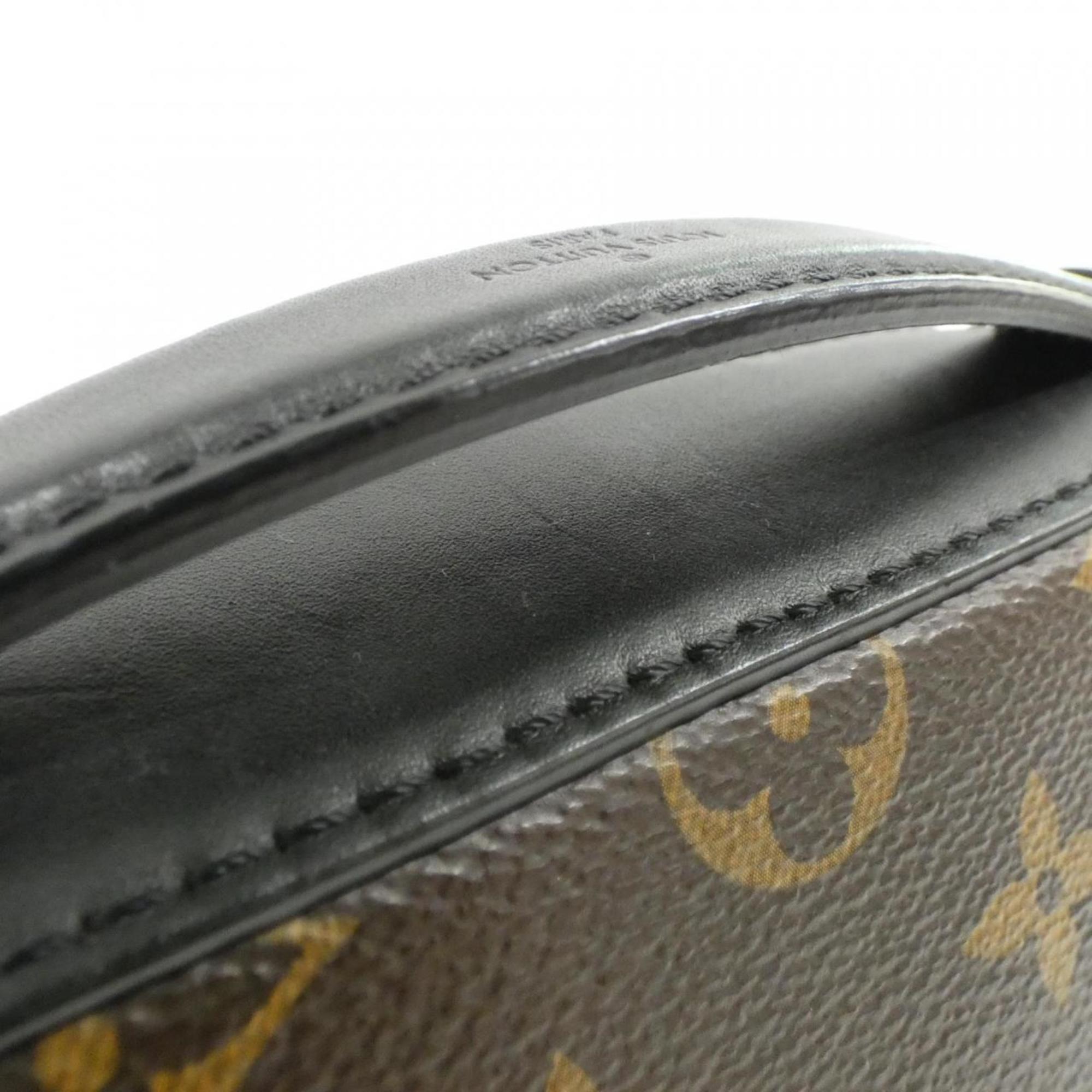 Louis Vuitton Black Marron Coated Canvas Leather Shoulder Bag (Pre-Owned)
