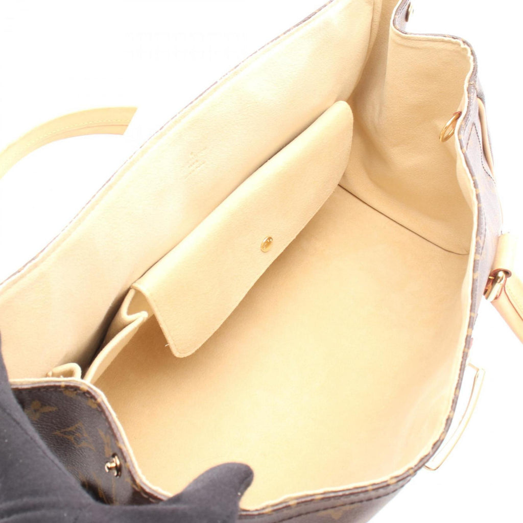 Louis Vuitton Brown Coated Canvas Leather Shoulder Bag (Pre-Owned)