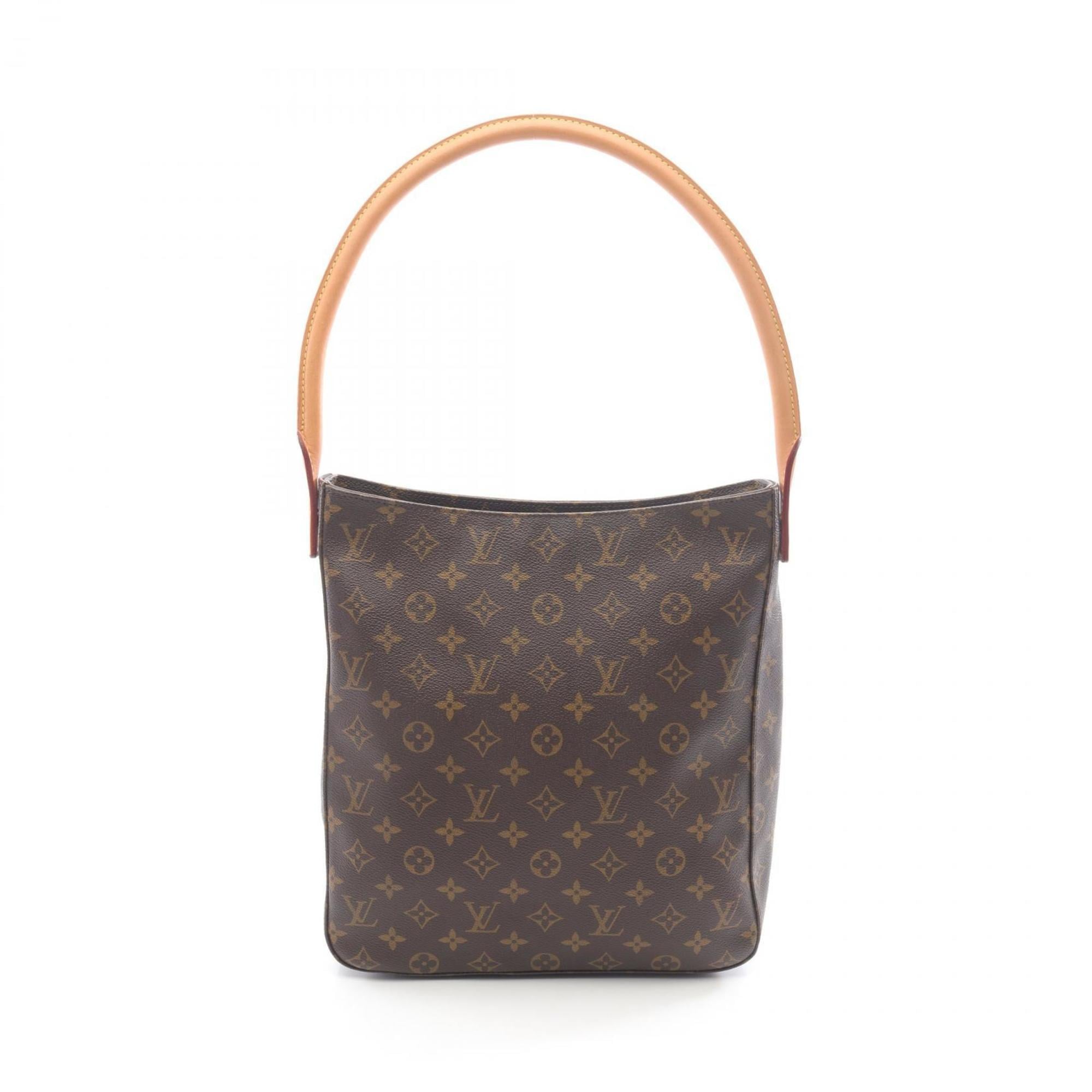 Louis Vuitton Brown Coated Canvas Leather Shoulder Bag (Pre-Owned)