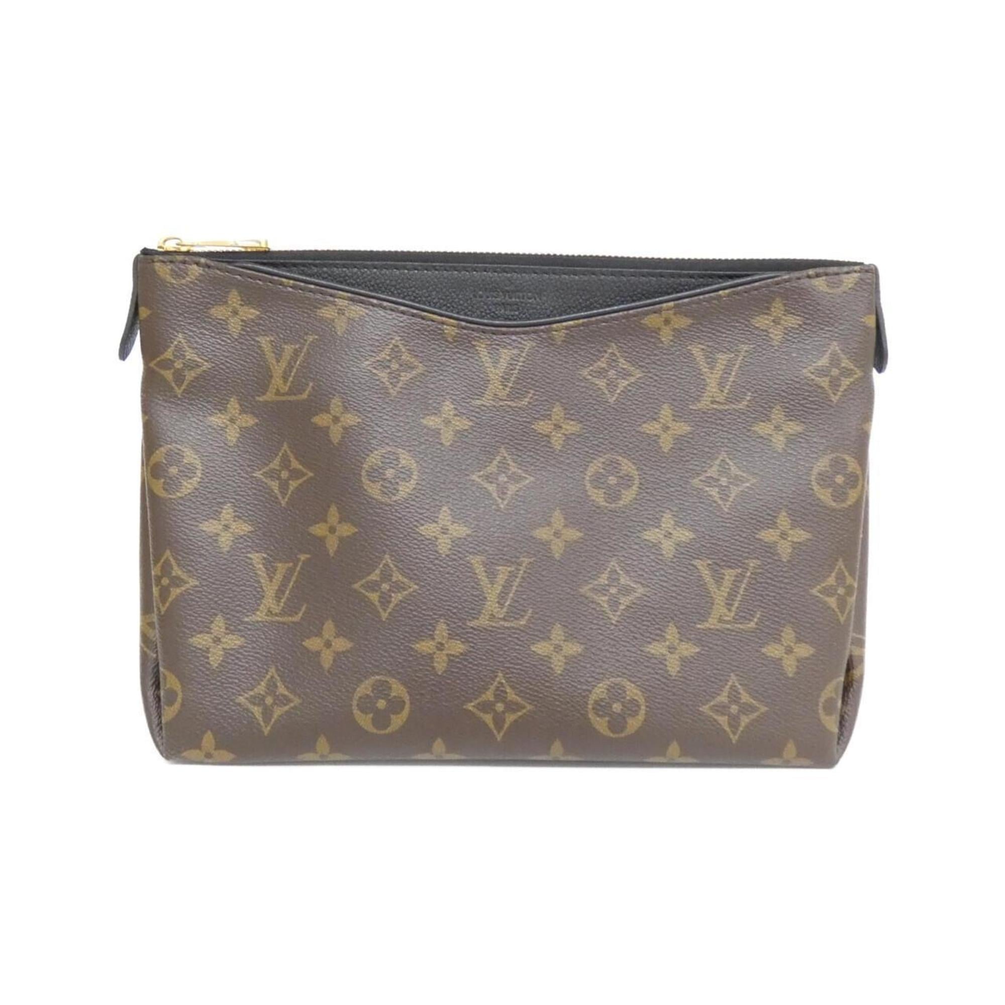 Louis Vuitton Brown Coated Canvas Handbag Pouch (Pre-Owned)