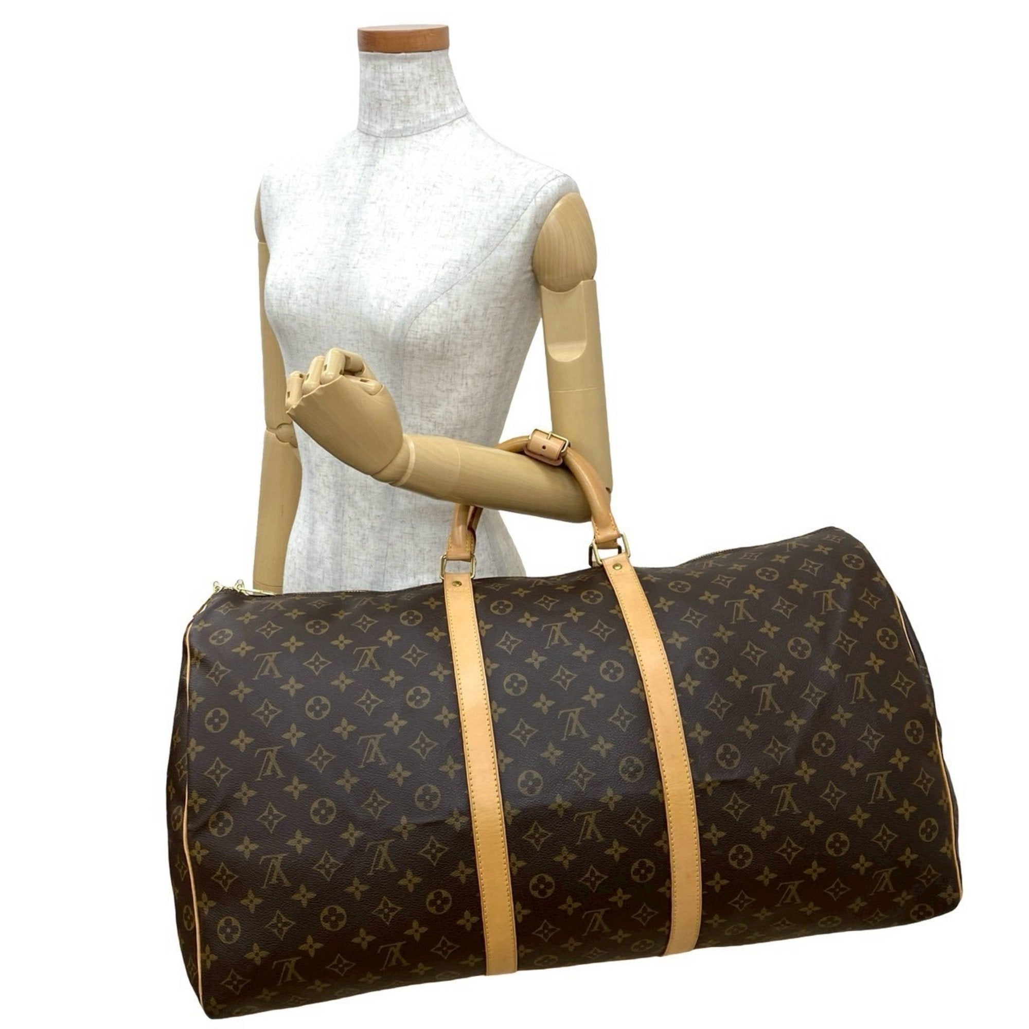 Louis Vuitton Brown Leather Pvc Boston Bag Handbag (Pre-Owned)
