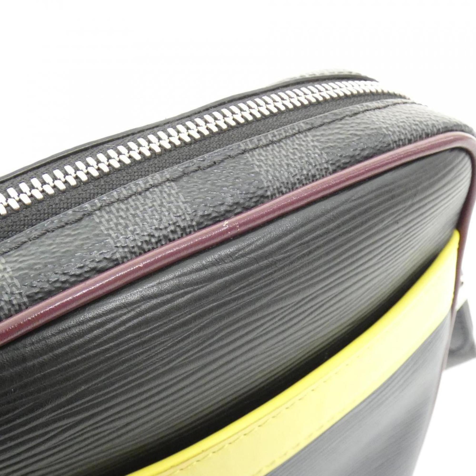 Louis Vuitton Graphite Coated Canvas Leather Shoulder Bag (Pre-Owned)
