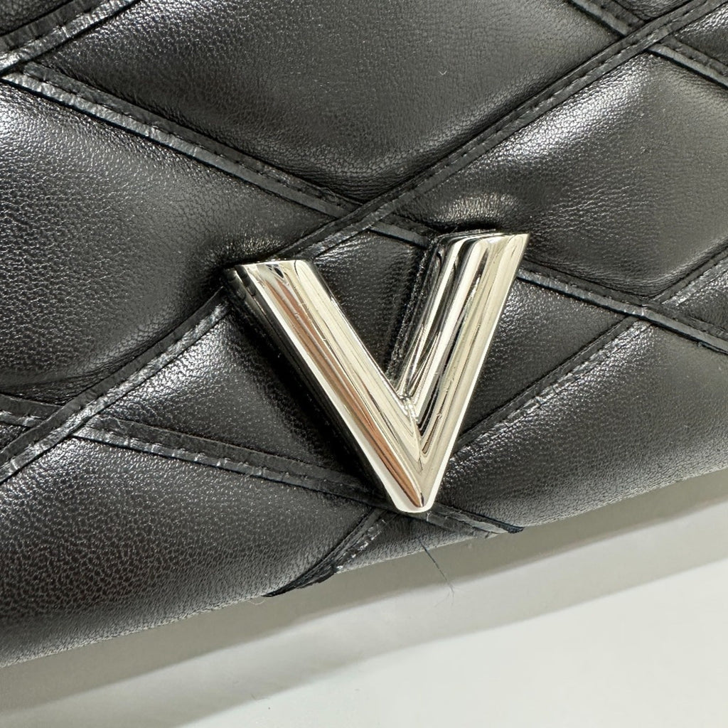 Louis Vuitton Black Noir Leather Handbag Shoulder Bag (Pre-Owned)
