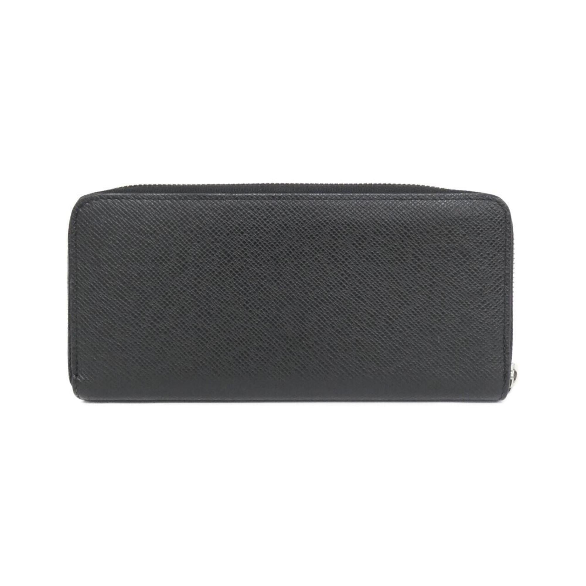 Louis Vuitton Black Leather Long Wallet (Bi-Fold) (Pre-Owned)