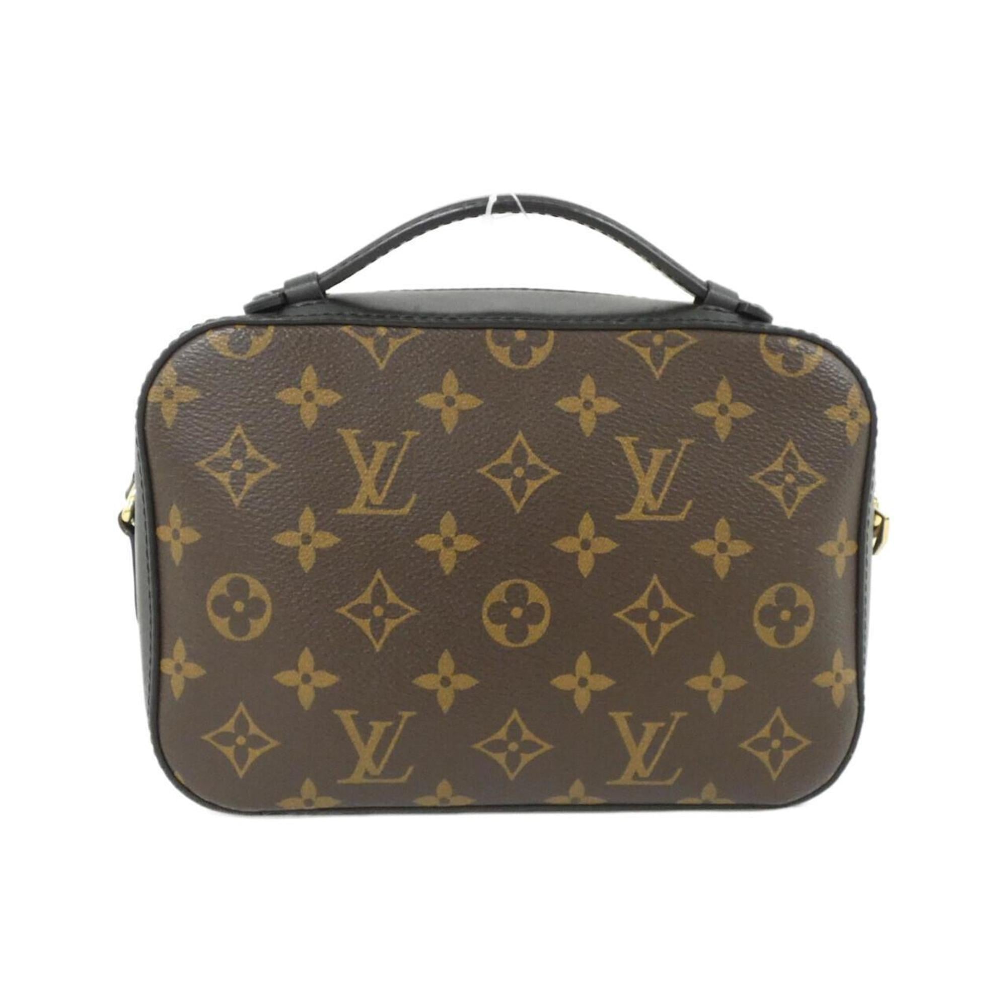 Louis Vuitton Black Marron Coated Canvas Leather Shoulder Bag (Pre-Owned)