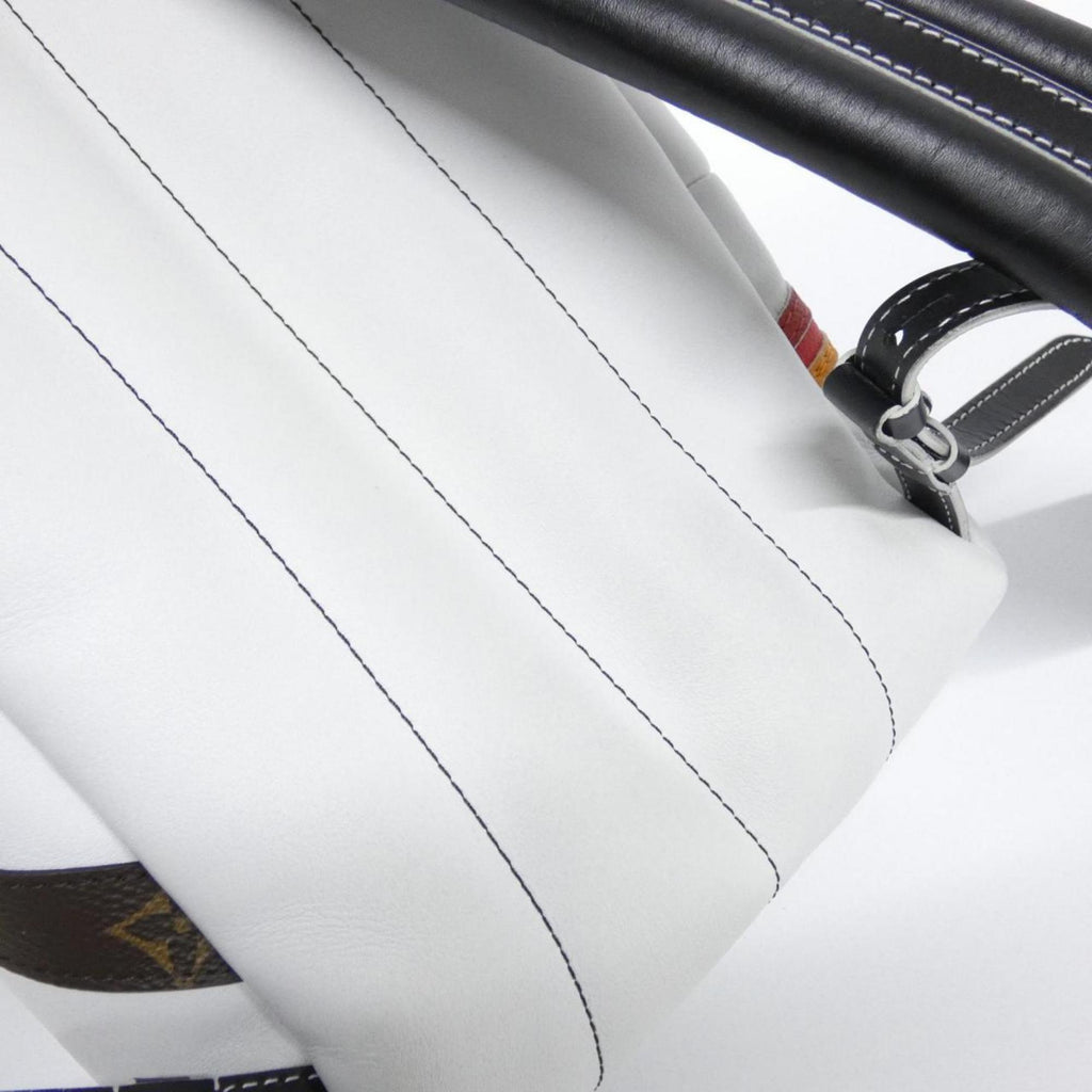 Louis Vuitton Blanc Multi-Color White Leather Backpack (Pre-Owned)