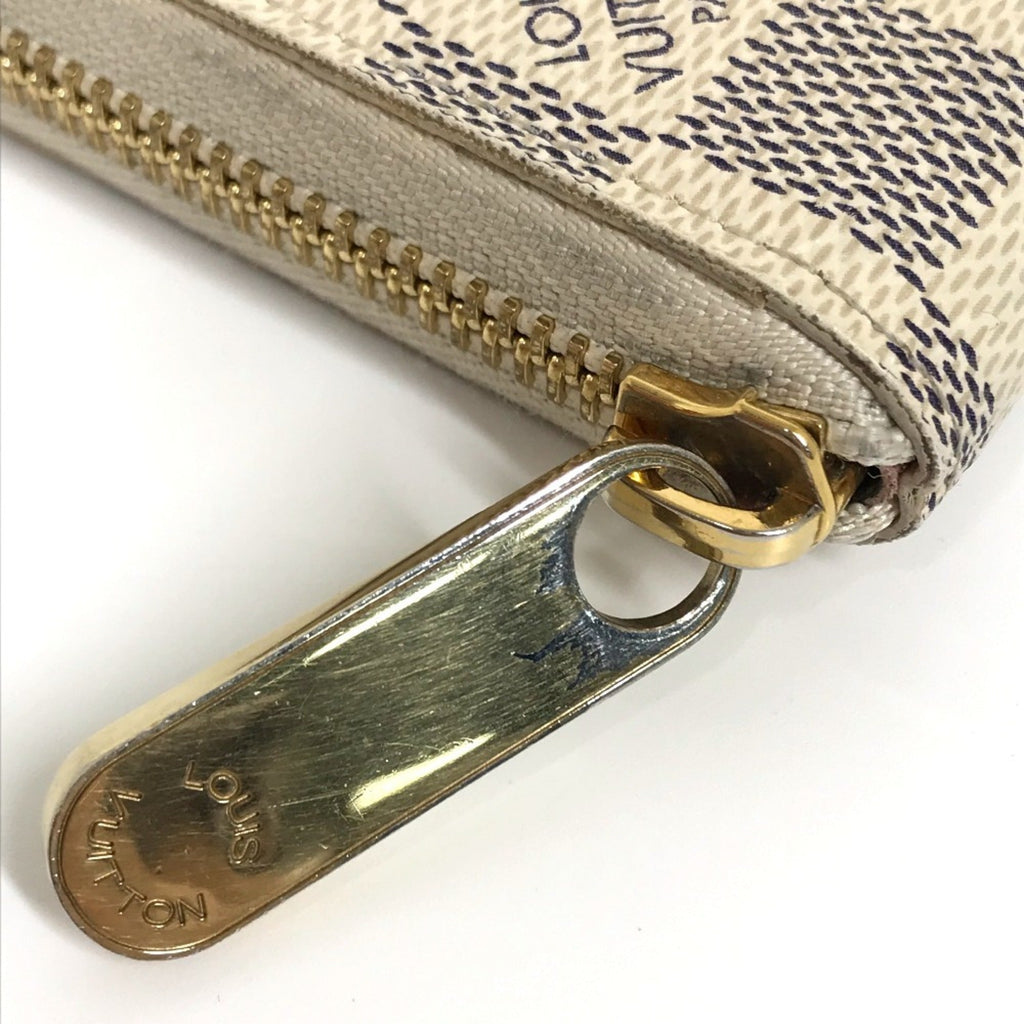 Louis Vuitton Damier Damier Azur White Damier Azur Long Wallet (Bi-Fold) (Pre-Owned)