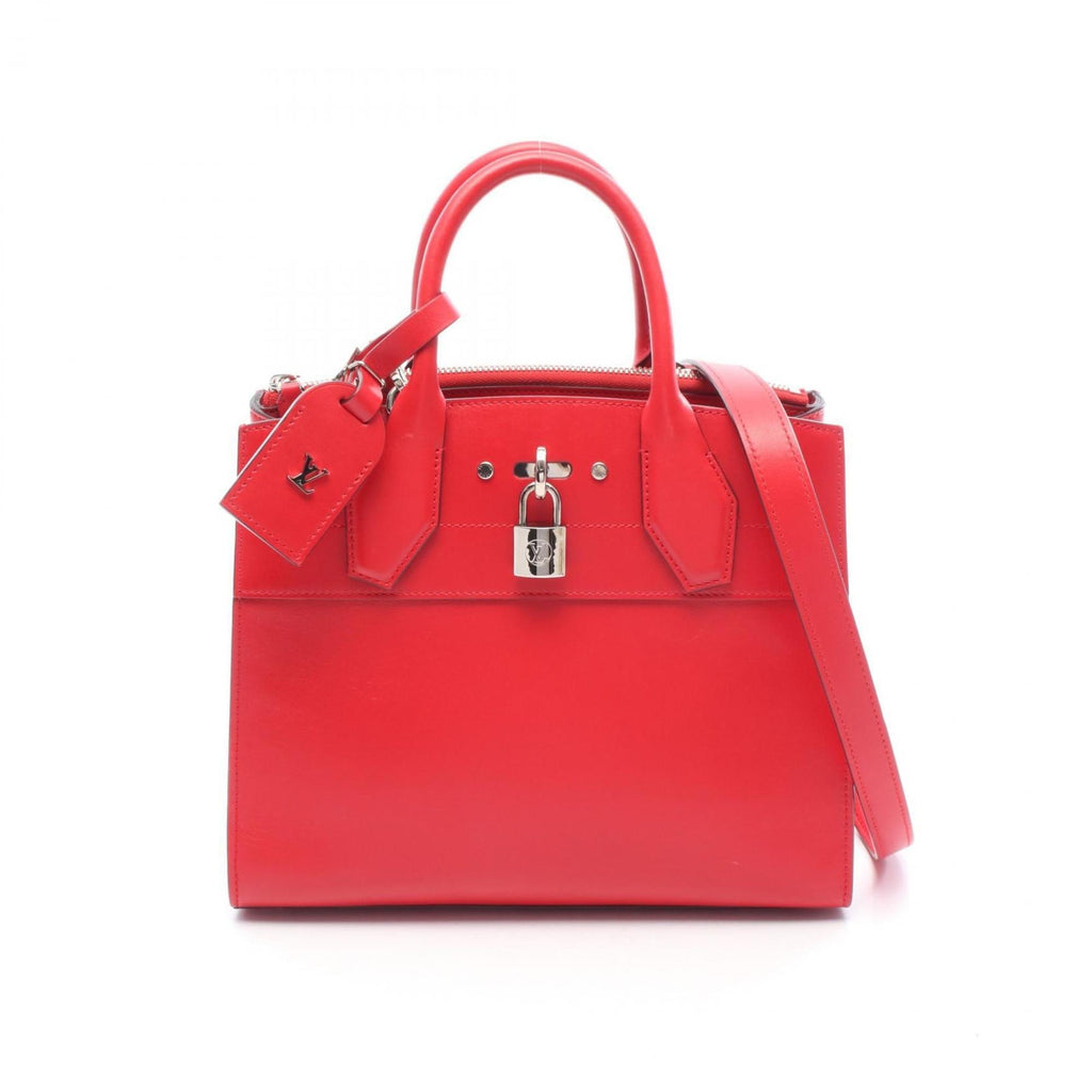 Louis Vuitton Red Color Rouge Leather Handbag (Pre-Owned)