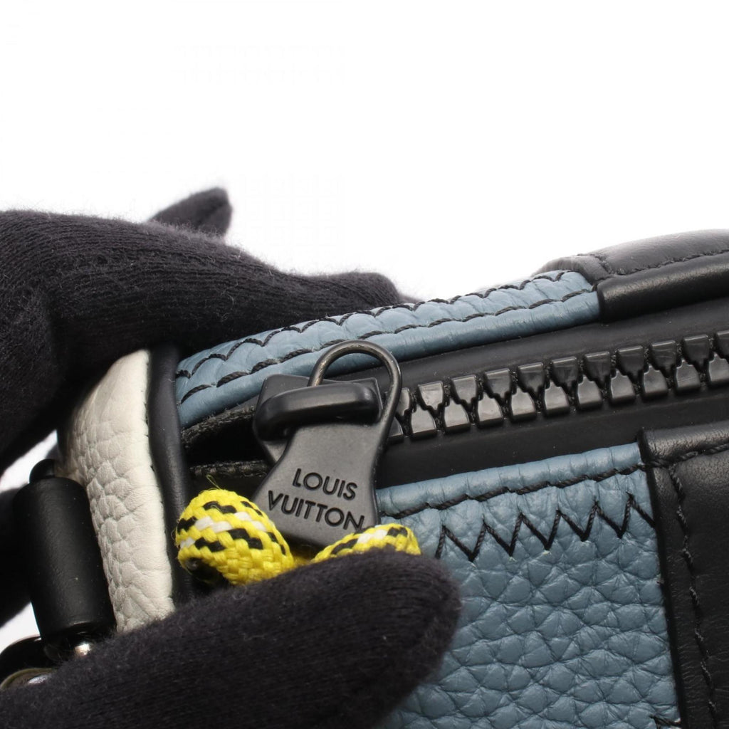 Louis Vuitton Blue Multi-Color Yellow Leather Shoulder Bag (Pre-Owned)