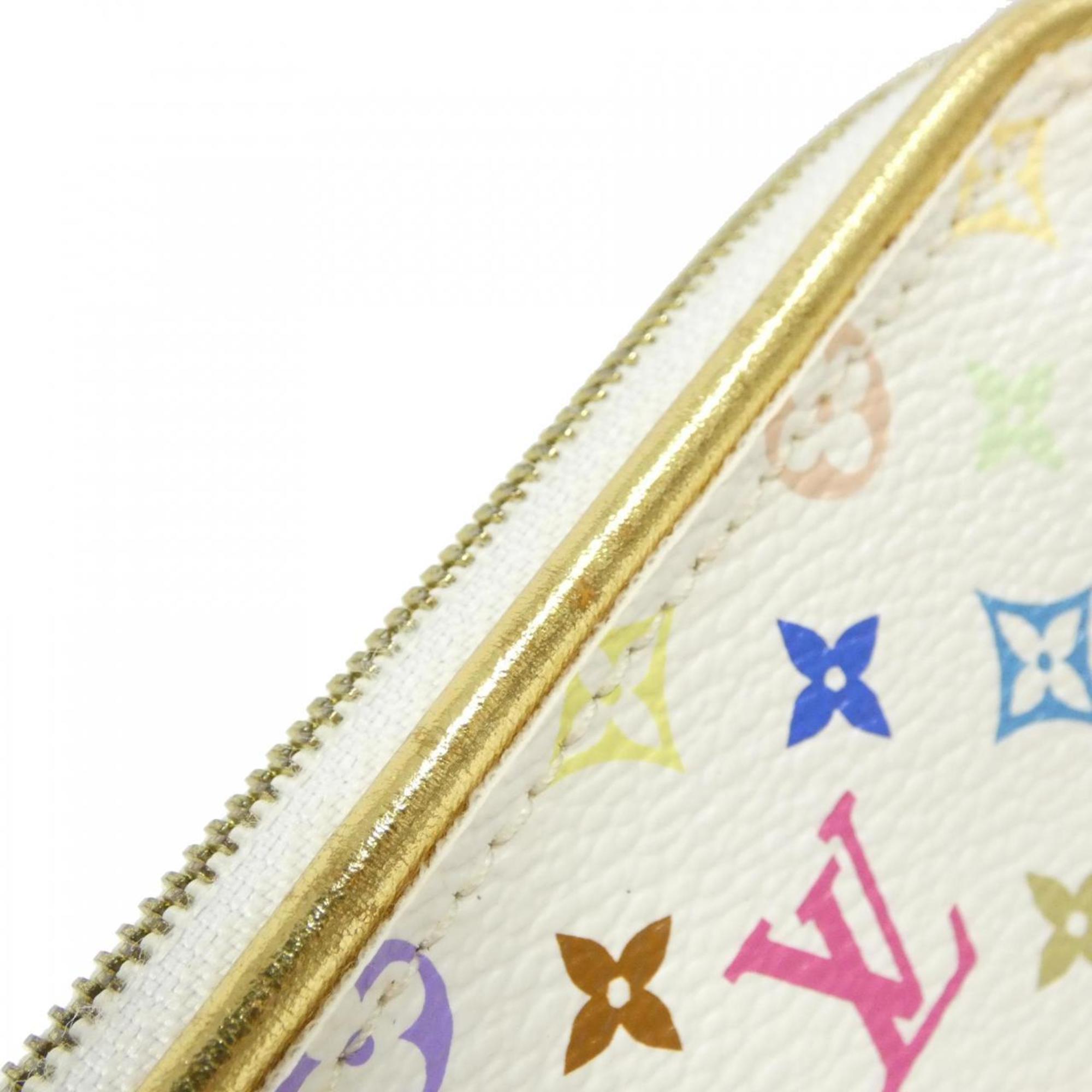 Louis Vuitton Multi-Color White Coated Canvas Pouch (Pre-Owned)