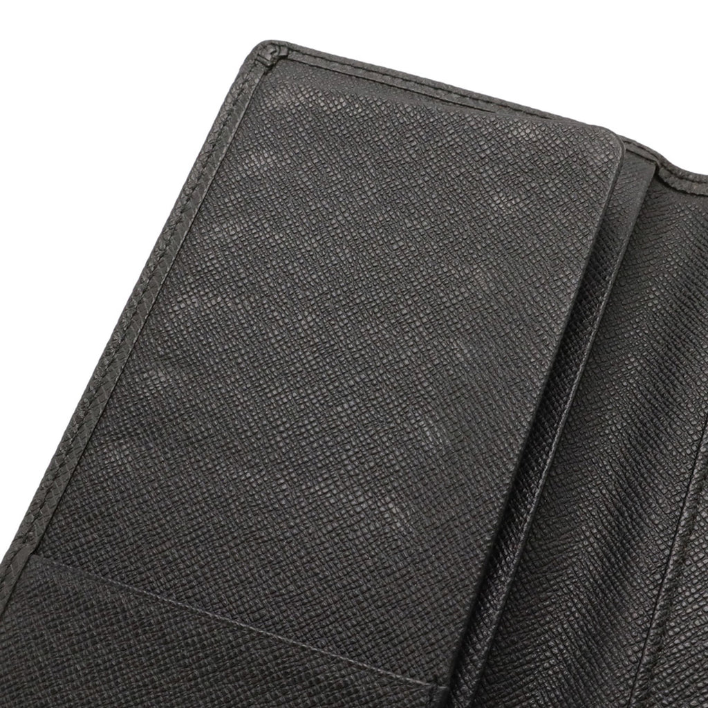 Louis Vuitton Ardoise Black Taiga Leather Leather Long Wallet (Bi-Fold) (Pre-Owned)