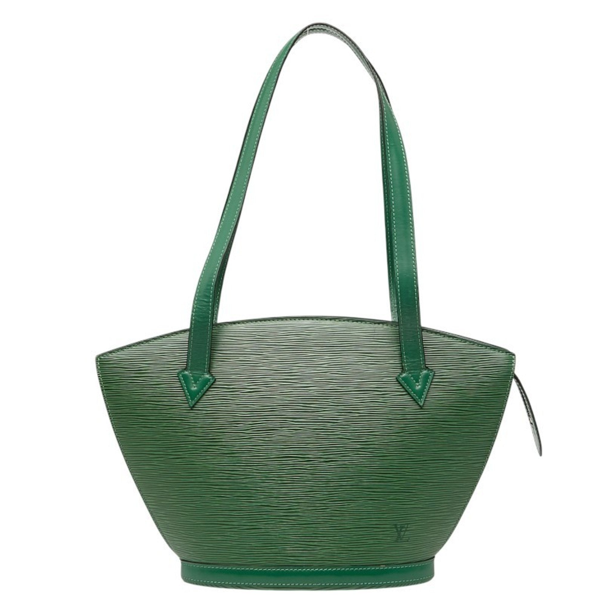 Louis Vuitton Epi Borneo Green Leather Handbag Shoulder Bag (Pre-Owned)