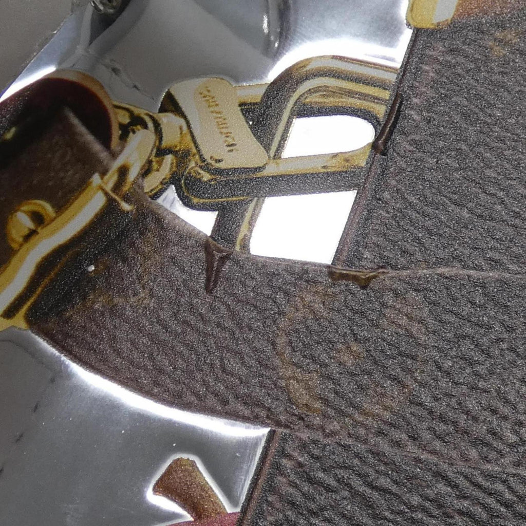 Louis Vuitton Marron Silver Coated Canvas Handbag (Pre-Owned)
