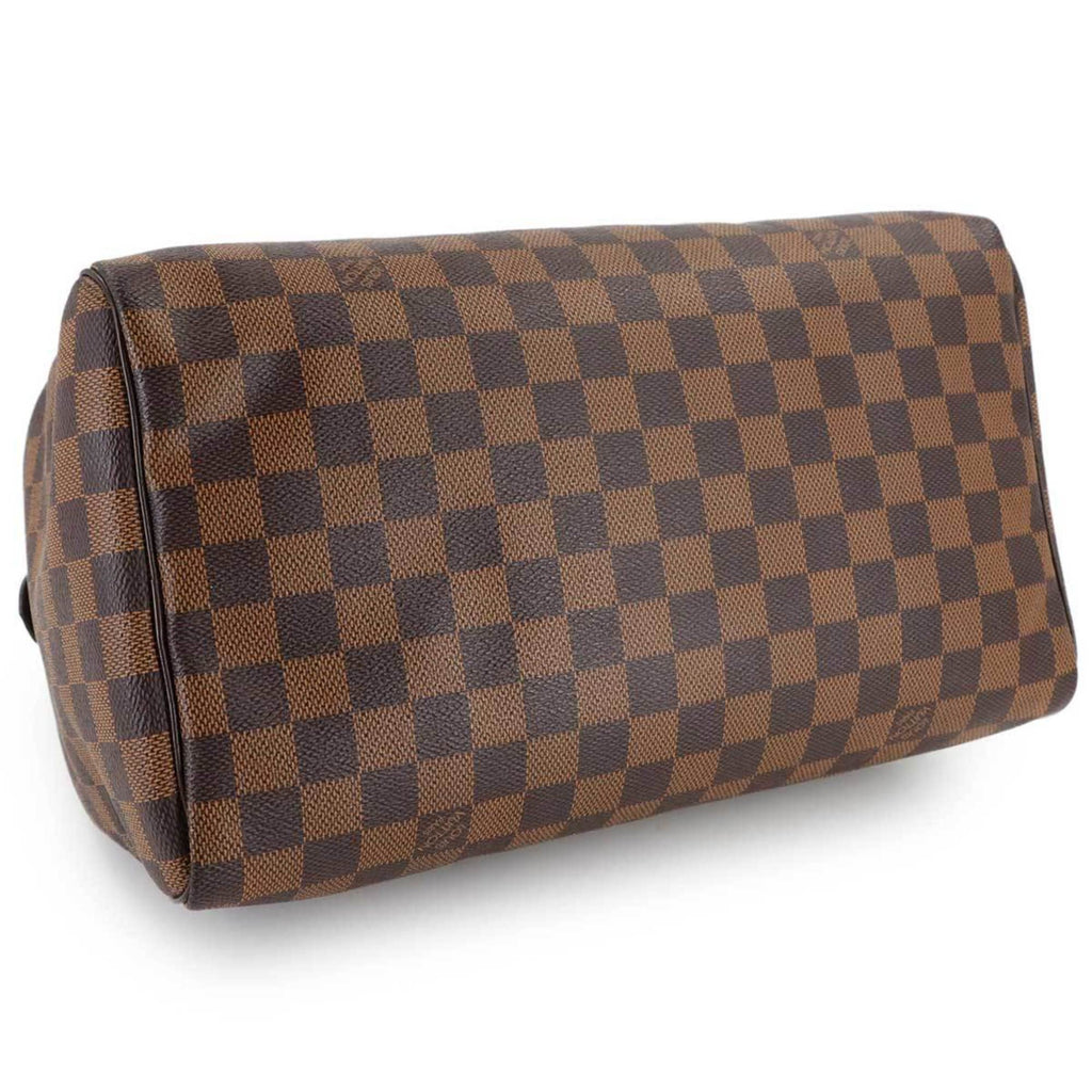 Louis Vuitton Brown Damier Canvas Ebene Damier Canvas Boston Bag Handbag (Pre-Owned)