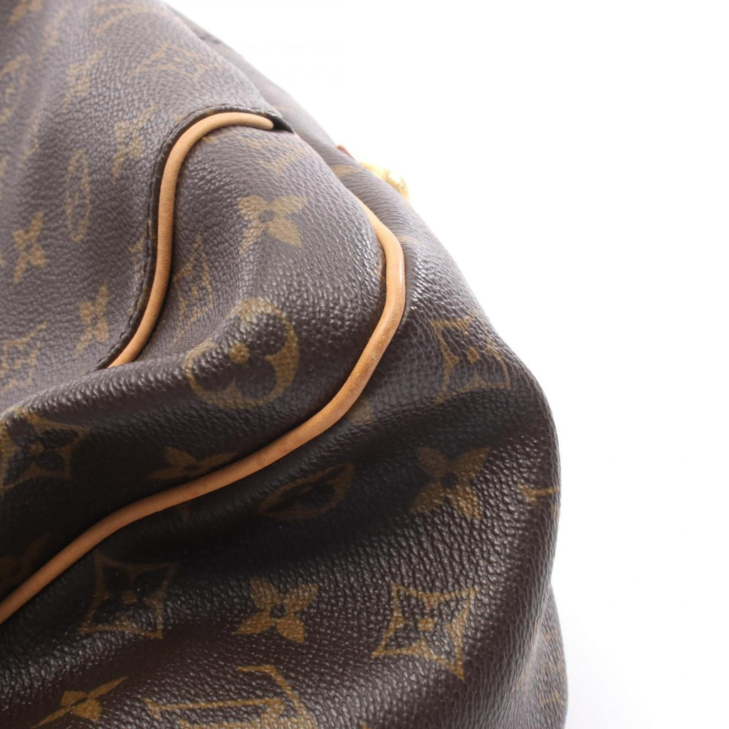 Louis Vuitton Brown Coated Canvas Leather Shoulder Bag (Pre-Owned)