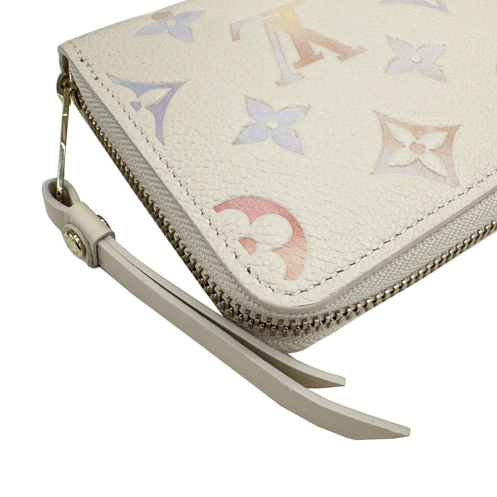 Louis Vuitton Beige Leather Long Wallet (Bi-Fold) (Pre-Owned)