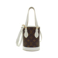 Louis Vuitton Blanc Marron Coated Canvas Leather Handbag (Pre-Owned)