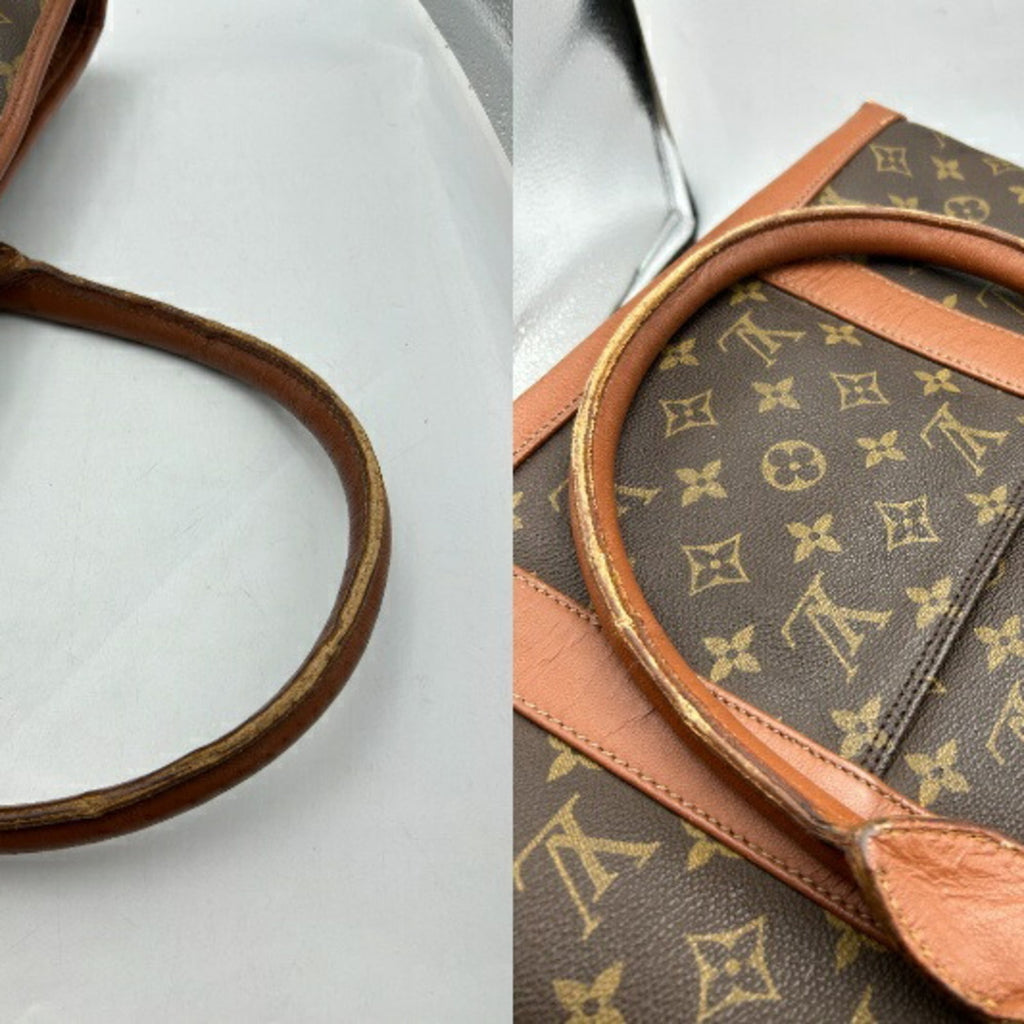 Louis Vuitton Monogram Brown Leather Tote Bag (Pre-Owned)