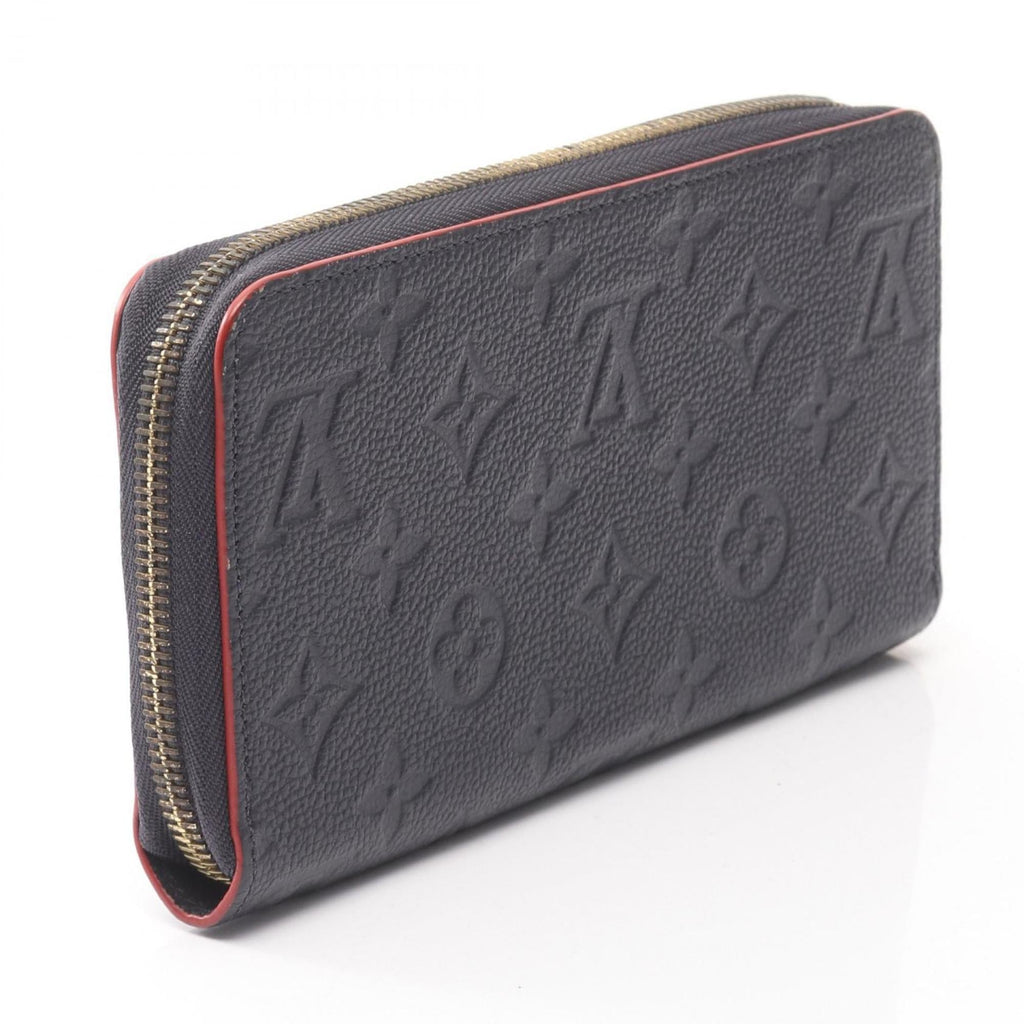 Louis Vuitton Marine Rouge Navy Red Color Monogram Empreinte Long Wallet (Bi-Fold) (Pre-Owned)