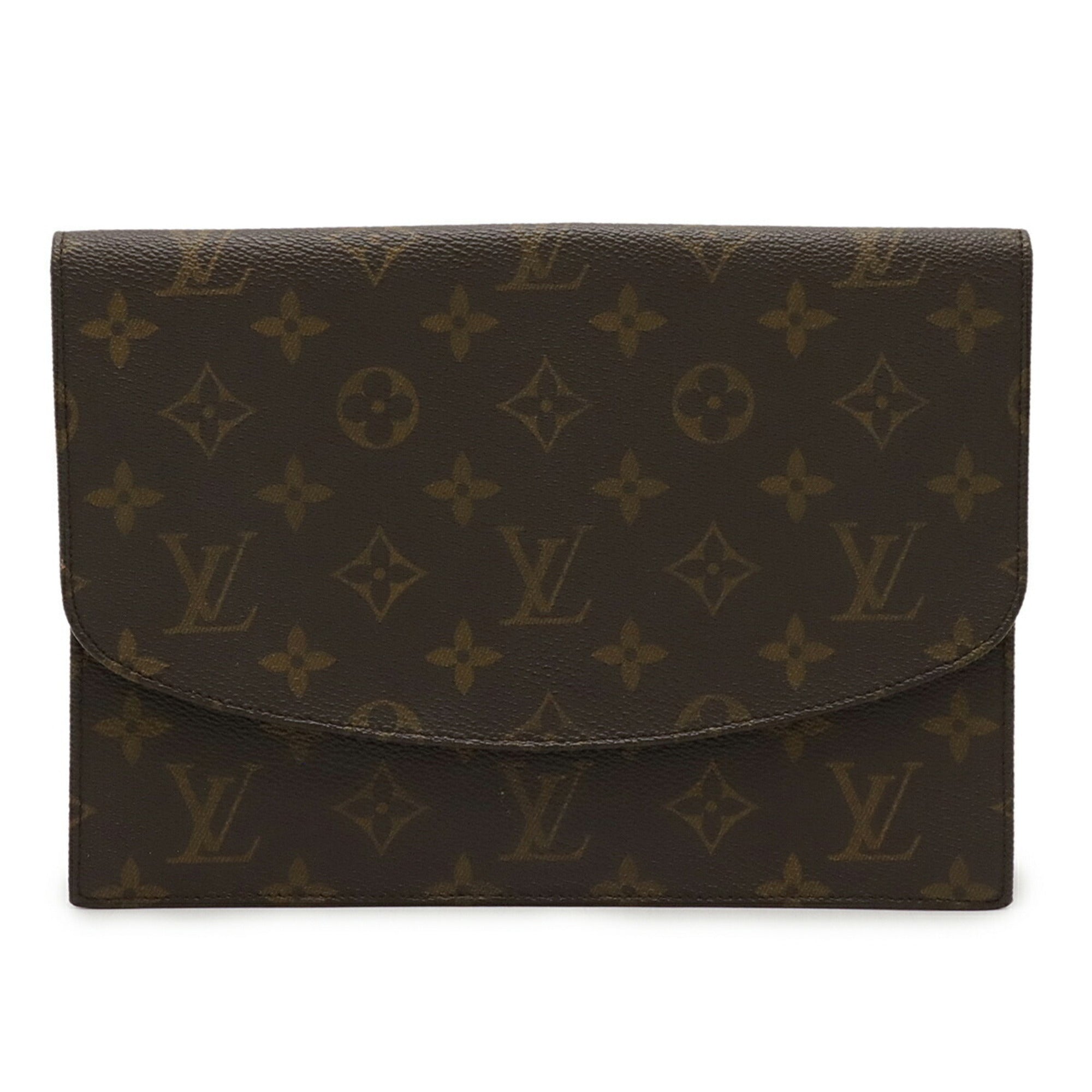 Louis Vuitton Brown Monogram Monogram Clutch Bag Pochette Pouch (Pre-Owned)