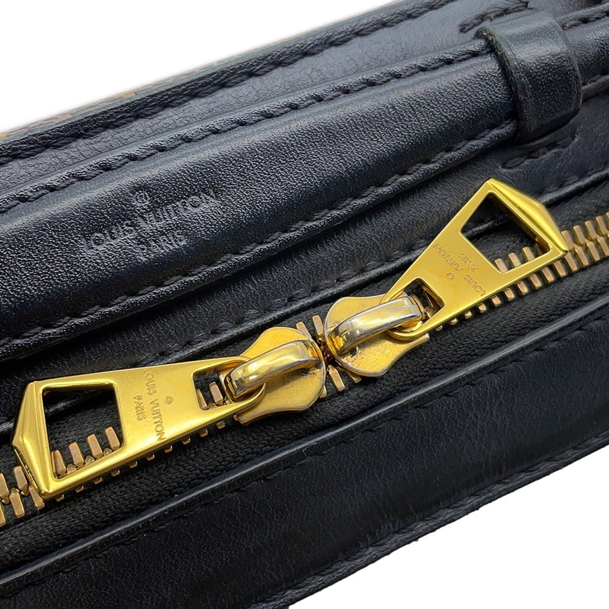Louis Vuitton Black Monogram Noir Monogram Leather Shoulder Bag (Pre-Owned)