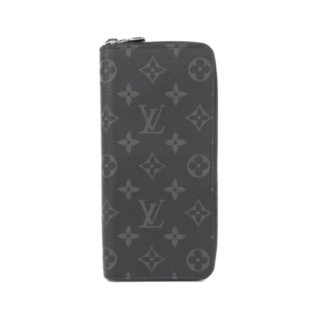 Louis Vuitton Black Coated Canvas Long Wallet (Bi-Fold) (Pre-Owned)
